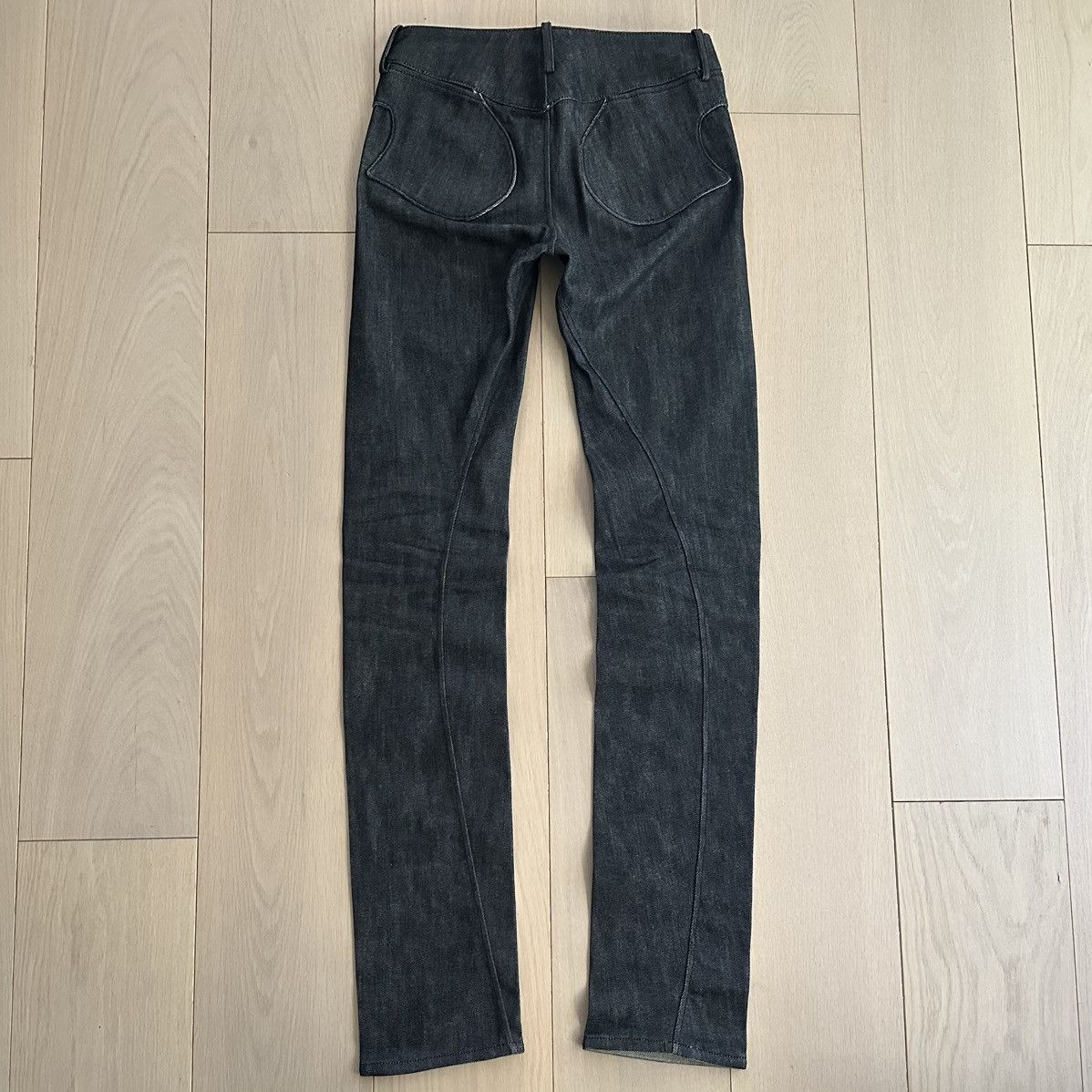 threeASFOUR 2000s Curved Seam Slim Fit Jeans Size 28" / US 6 / IT 42 - 3 Thumbnail