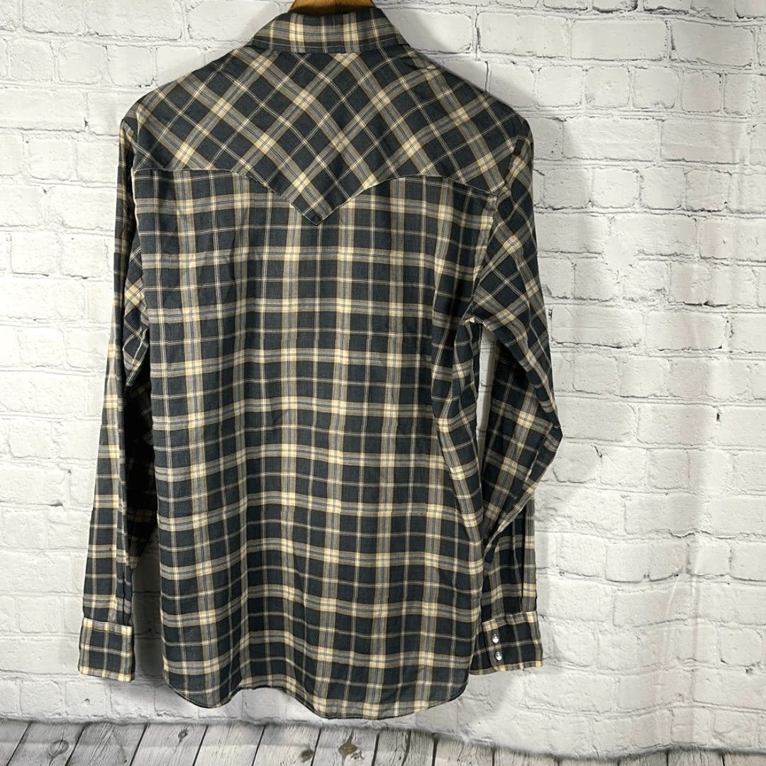Levi's Levi’s Men’s Pearl Snap Western Plaid Shirt Long Sleeve Button-Down Gray Multicolor L Size US L / EU 52-54 / 3 - 6 Thumbnail