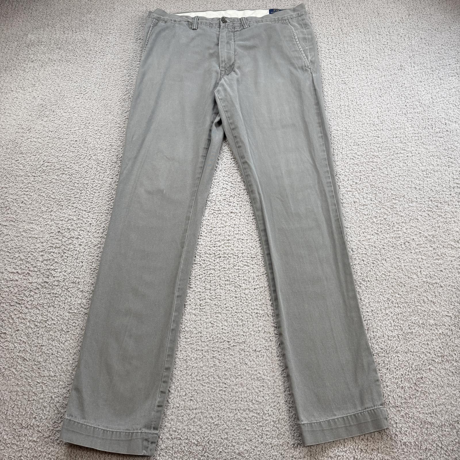 Polo Ralph Lauren Polo Ralph Lauren Slim Fit Polo Chino Pants Gray Mens 34x34 Size US 34 / EU 50 - 1 Thumbnail
