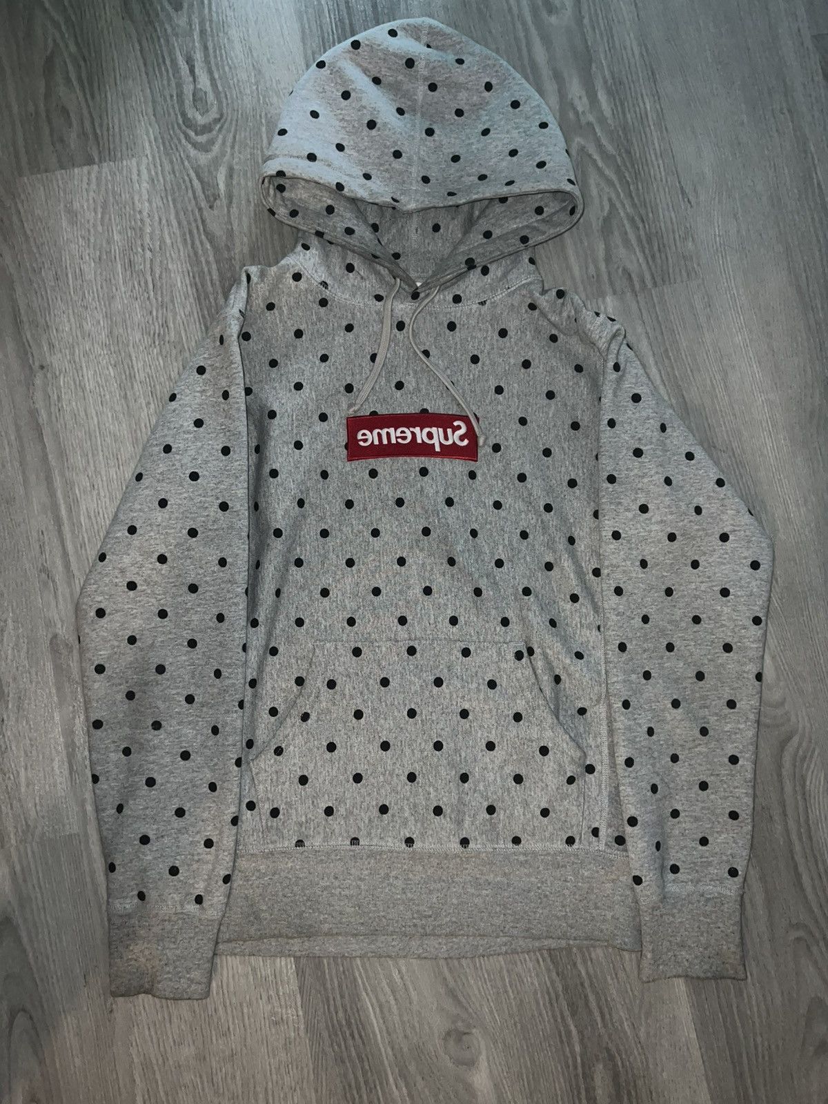 Supreme CDG SS12 Polka Dot Box Logo Hoodie