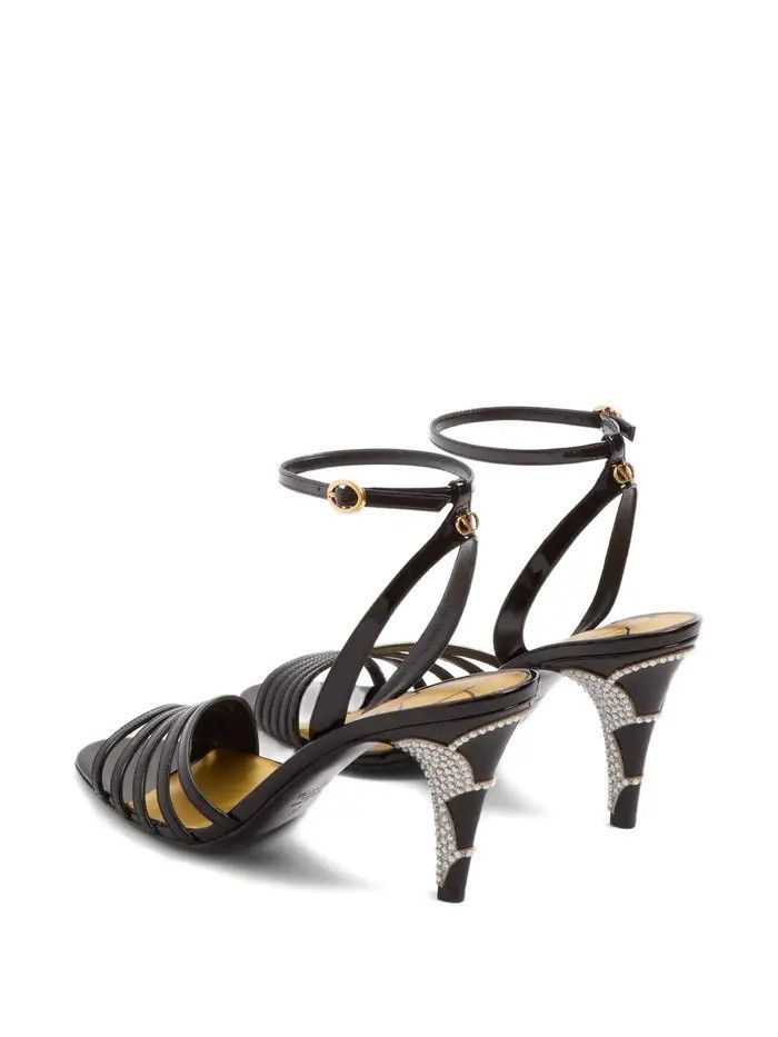 Valentino os11x0326 85mm Ladycrush Leather Sandals in Black Size US 12 / IT 42 - 3 Thumbnail