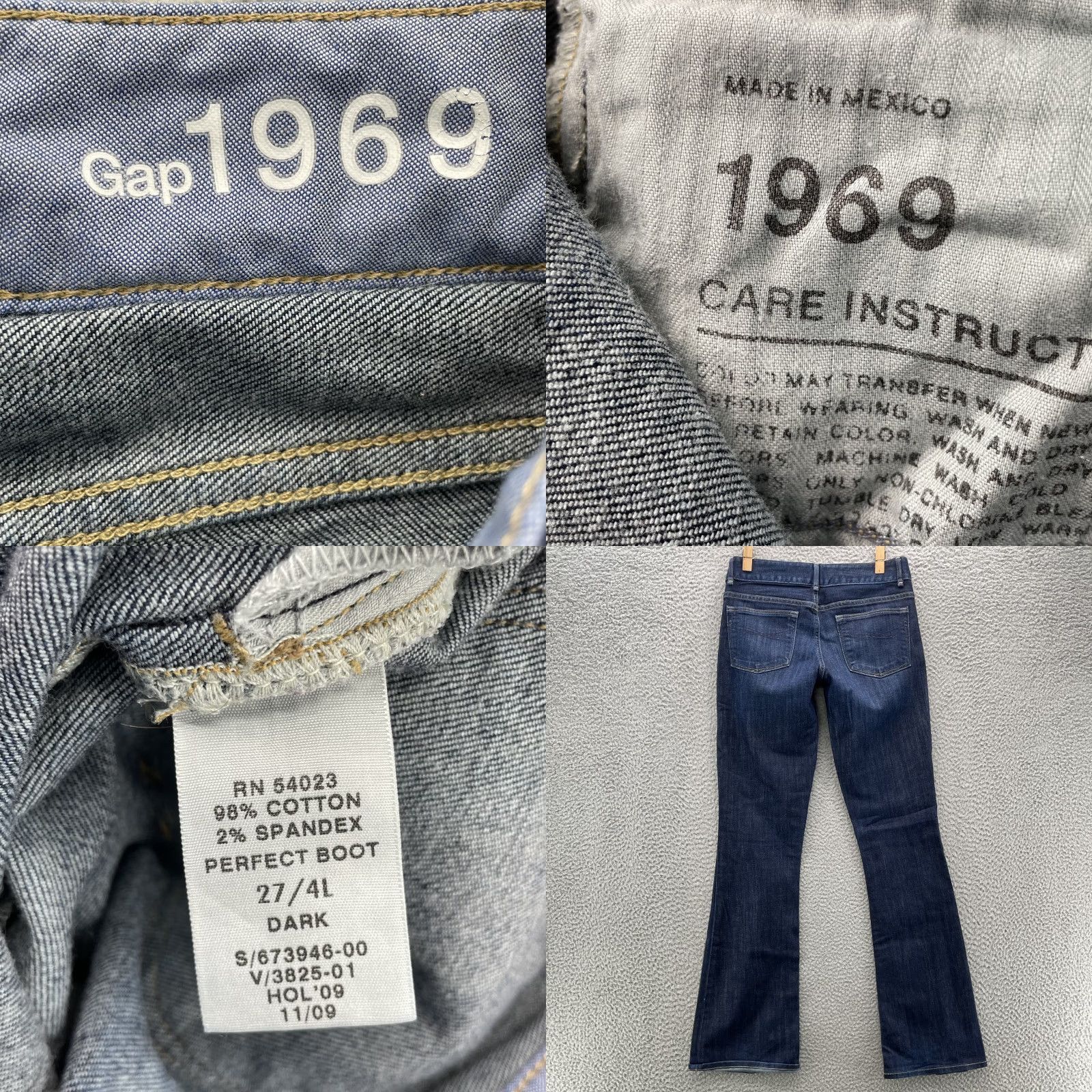 Gap Gap Bootcut Jean Women 30x32 Low Whisker Flare Western Y2k Cowgirl Rodeo 70's 1969 Gap Blue Jeans Mens? Size 30" / US 8 / IT 44 - 8 Thumbnail