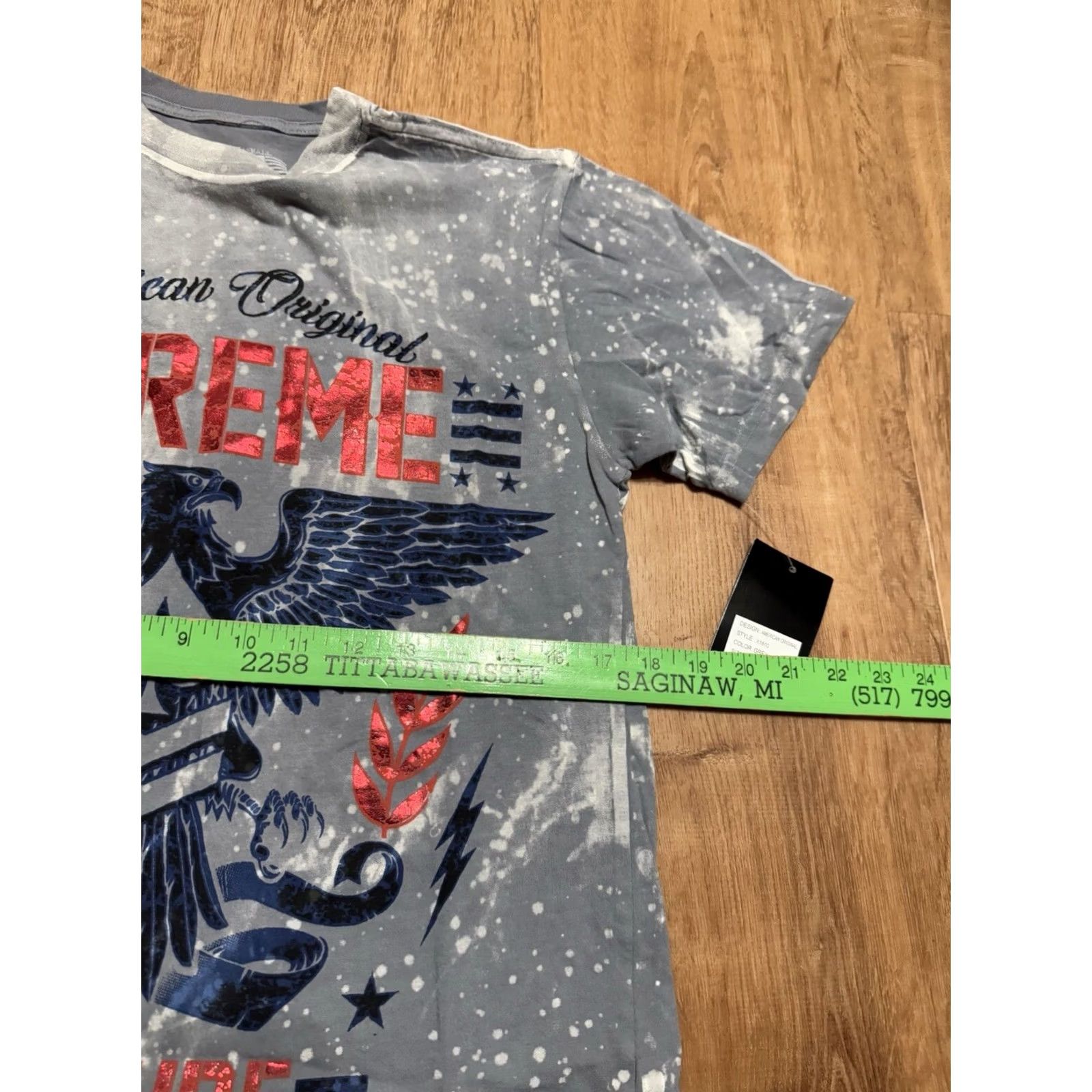 Vintage Xtreme Couture T-Shirt Mens Small Blue Retro Foil Logo Double Sided Y2K American Eagle Size US S / EU 44-46 / 1 - 7 Thumbnail