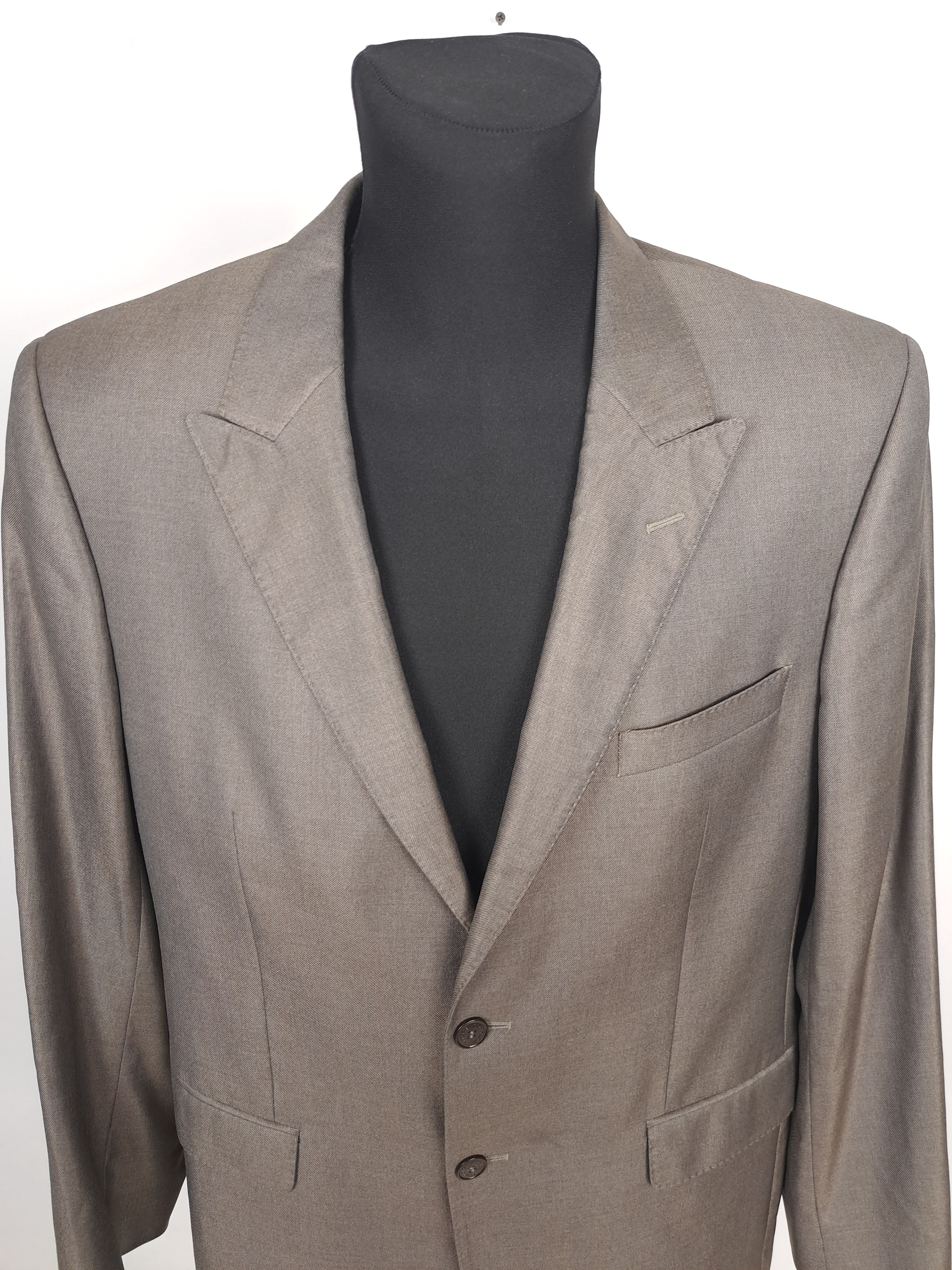 Versace × Vintage 💎 90's Versace Collection Silk "City" Beige Blazer Jacket Size 54R - 5 Thumbnail