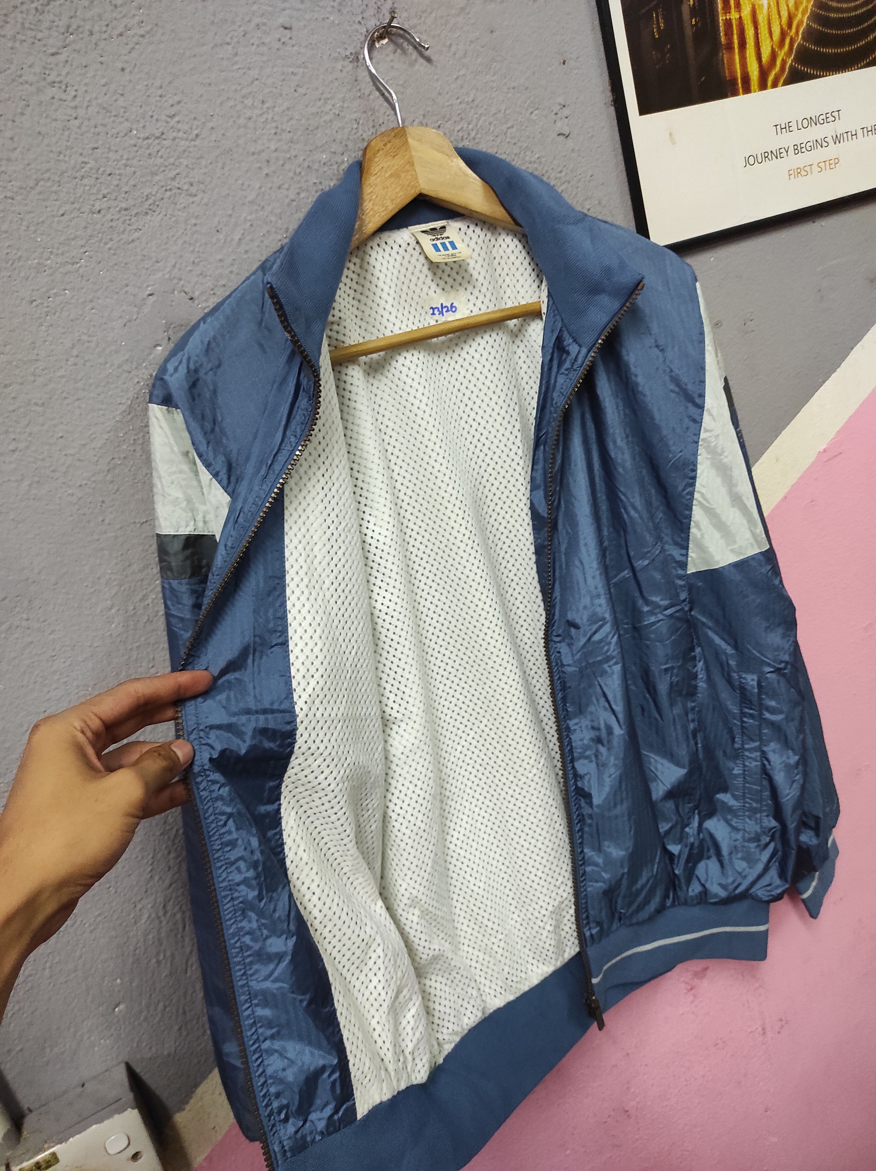 Adidas × Descente × Vintage ADIDAS TREFOIL DESCENTE VTG 90'S BOMBER JACKET SWEATER Size US L / EU 52-54 / 3 - 3 Thumbnail