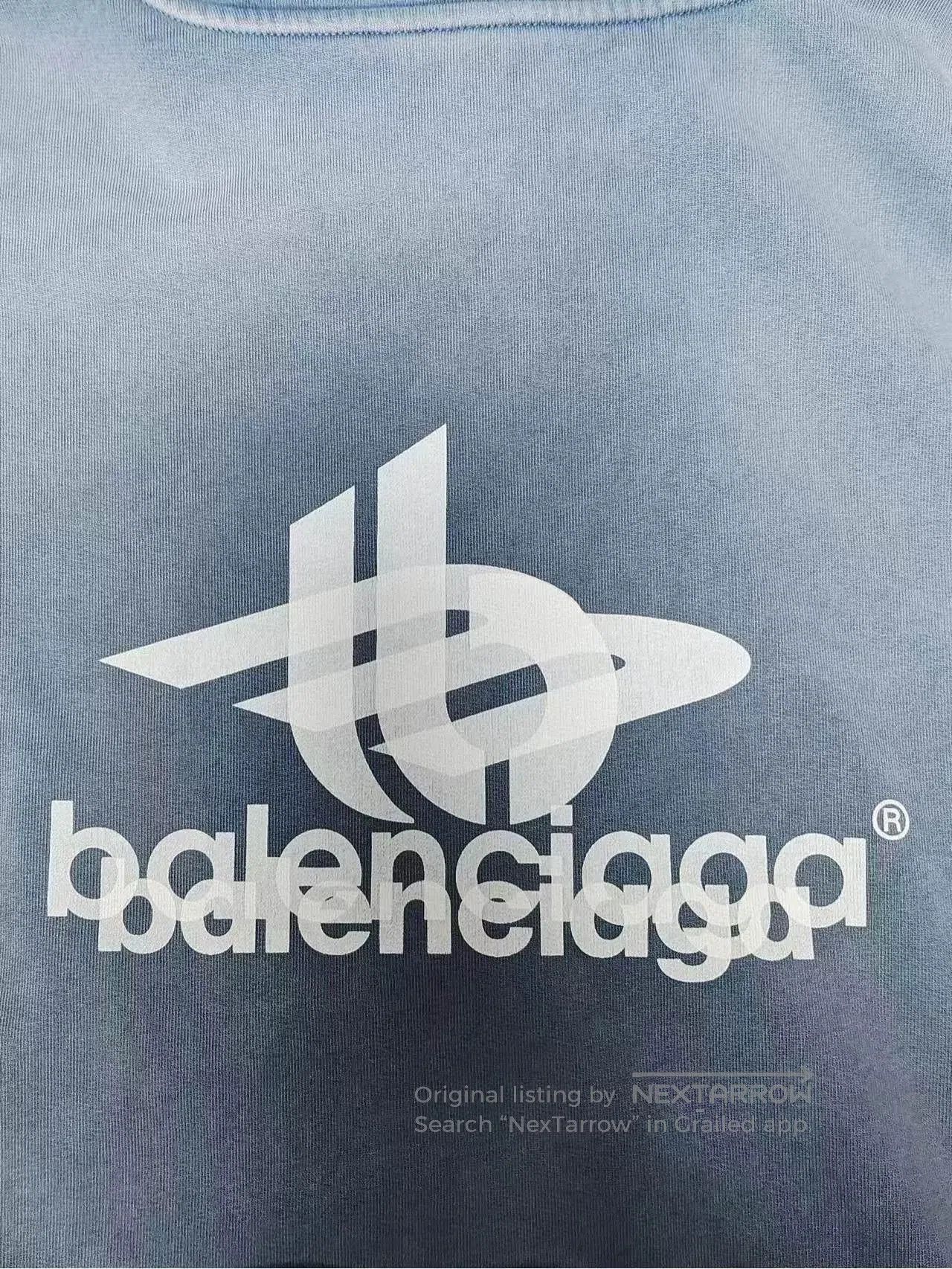 Balenciaga balenciaga blue washed oversized hoodie. Size US XXS / EU 40 - 3 Thumbnail