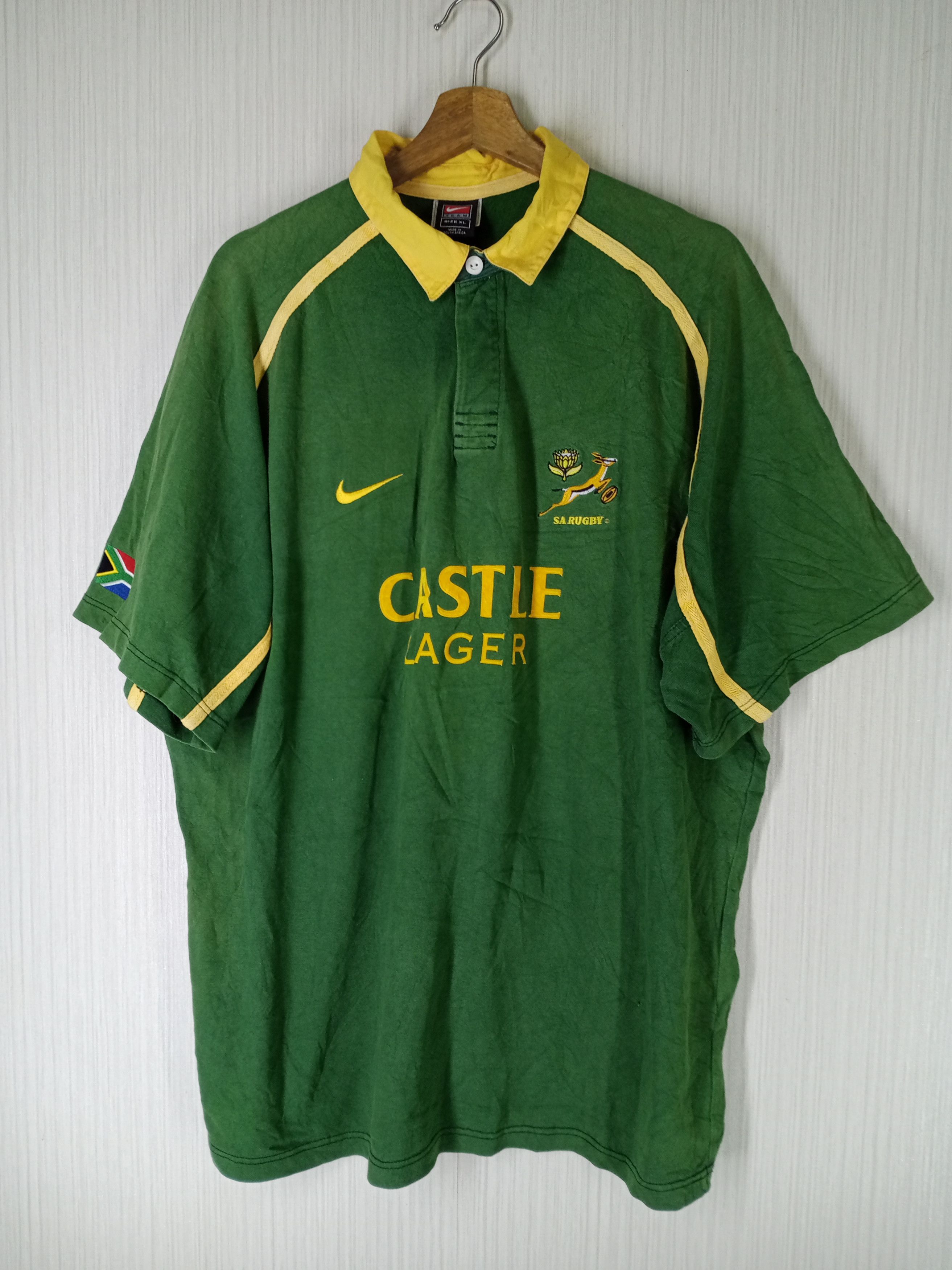 Nike Vintage Nike Team South Africa Castle Lager Rugby Jersey Size US XL / EU 56 / 4 - 1 Thumbnail