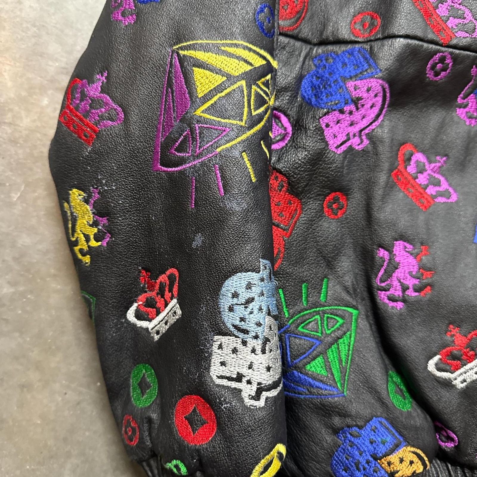Vintage Vintage Y2K Diamonds Cash Pelle Pelle Style Leather Jacket Size US S / EU 44-46 / 1 - 7 Thumbnail