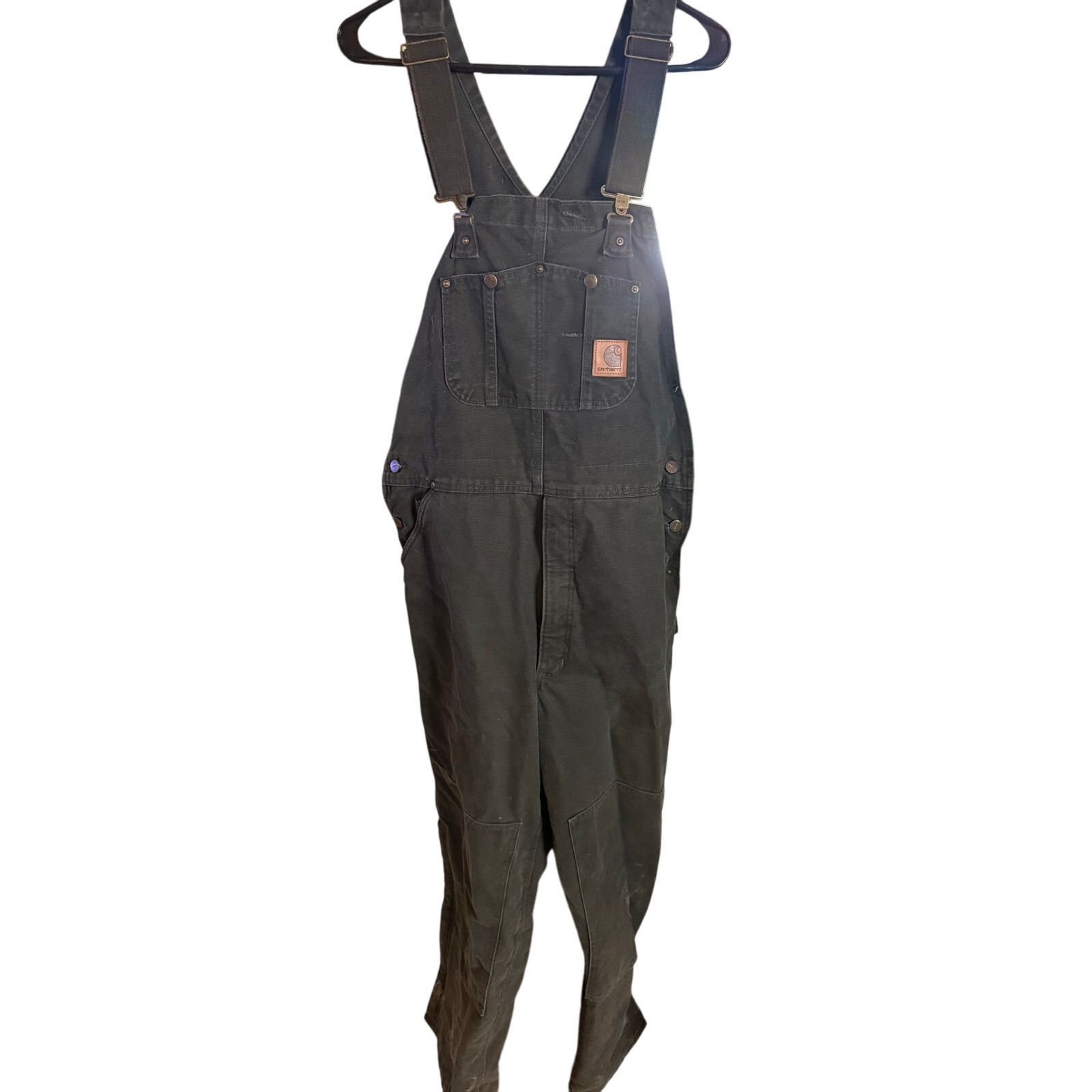 Carhartt Carhartt Black Double Knee Overalls Size US 38 / EU 54 - 1 Thumbnail