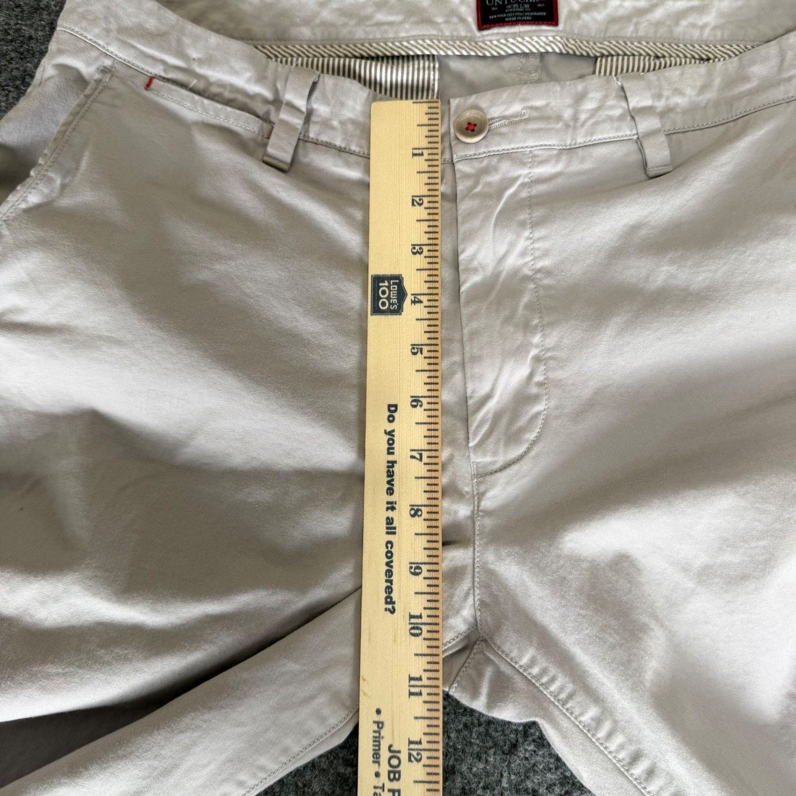 UNTUCKit UNTUCKit Mens Chino Pants 35x30 (36x29) Gray Casual Size US 36 / EU 52 - 6 Thumbnail