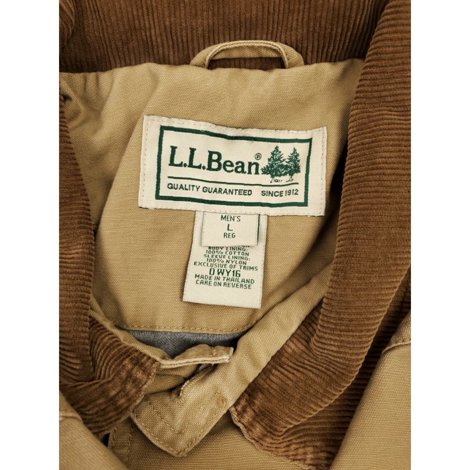 Vintage VINTAGE LL Bean Chore Jacket Corduroy Collar Tan Mens L Size US L / EU 52-54 / 3 - 2 Thumbnail