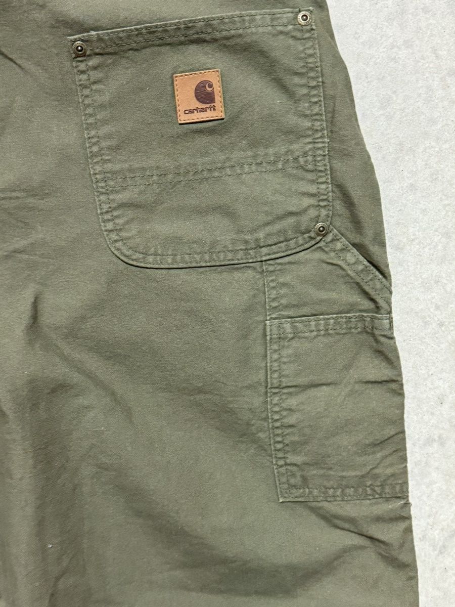 Carhartt × Vintage Green Carhartt Double Knee Jeans workwear Size US 42 / EU 58 - 6 Thumbnail