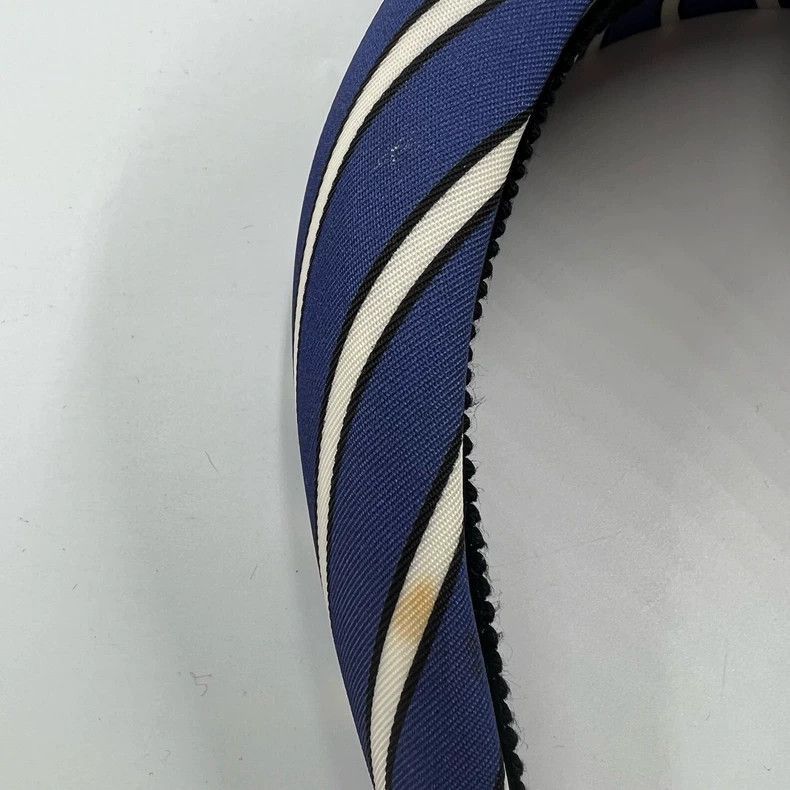 Prada Prada Blue and White Striped Headband -2505 Size ONE SIZE - 6 Thumbnail