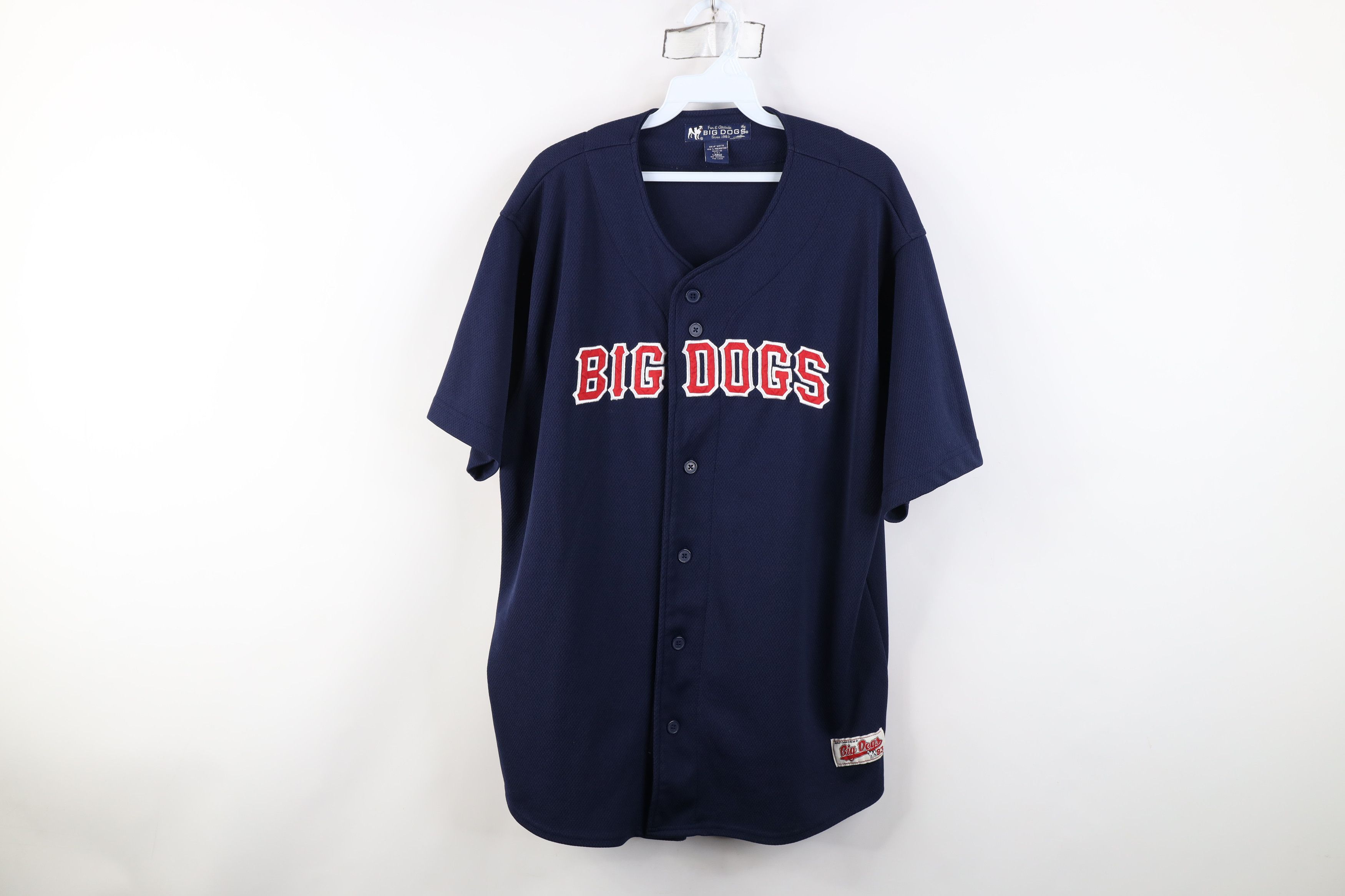 Big Dogs Vintage 90s Y2K Big Dogs Short Sleeve Baseball Jersey Blue Size US L / EU 52-54 / 3 - 1 Thumbnail