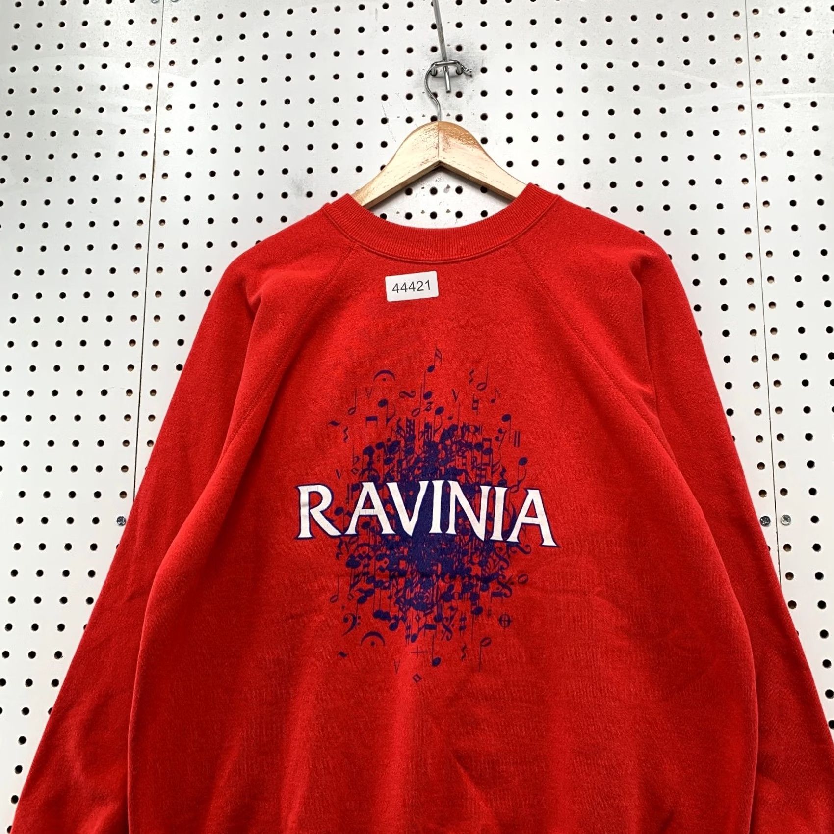 Hanes VINTAGE Ravina Music Sweatshirt Mens XL Red Fleece Crewneck Pullover Hanes 90s USA Size US XL / EU 56 / 4 - 2 Thumbnail