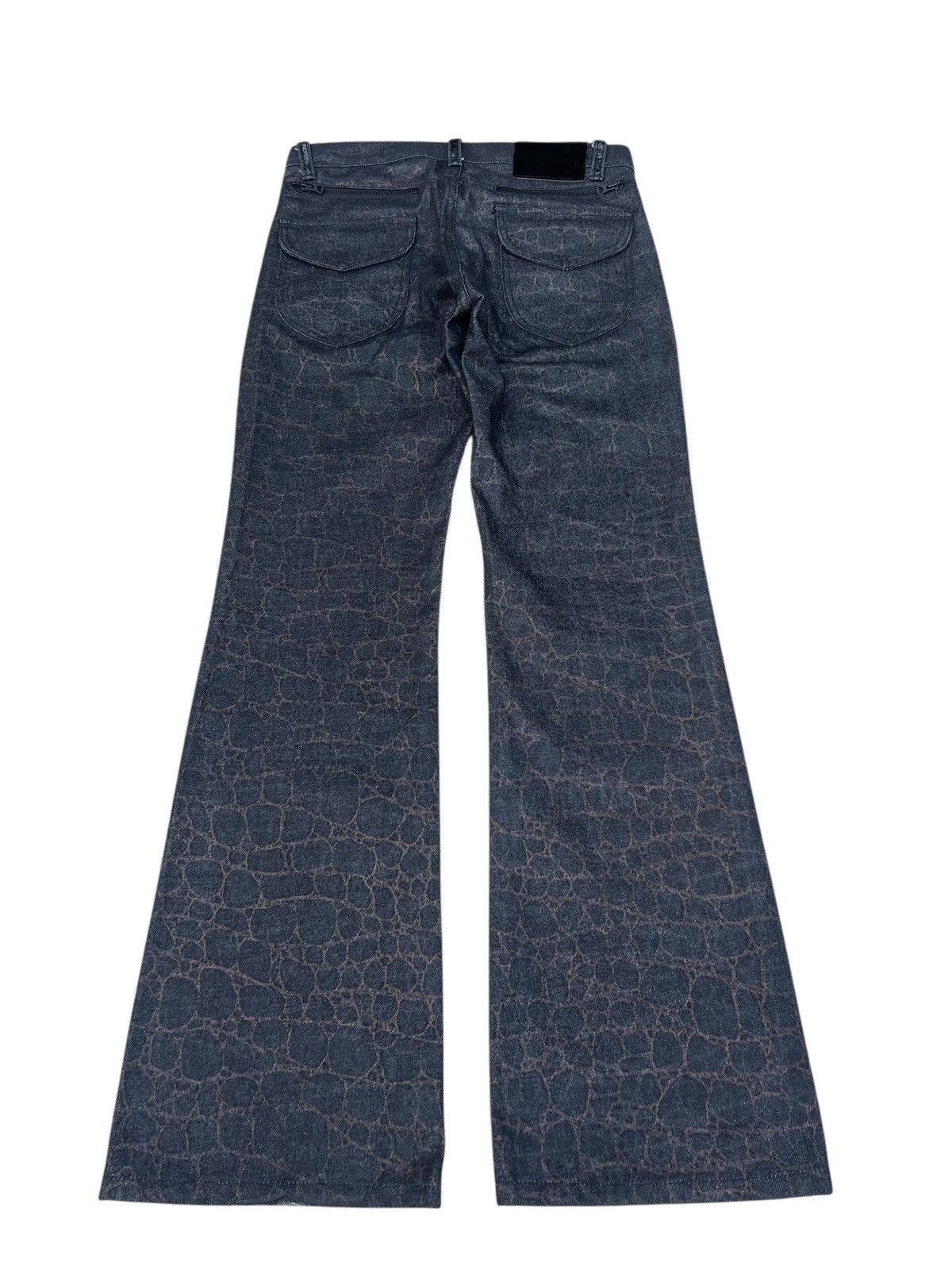 Vintage Super Flare D.K.F. Made in Japan Printed Denim Jeans Size US 30 / EU 46 - 13 Thumbnail