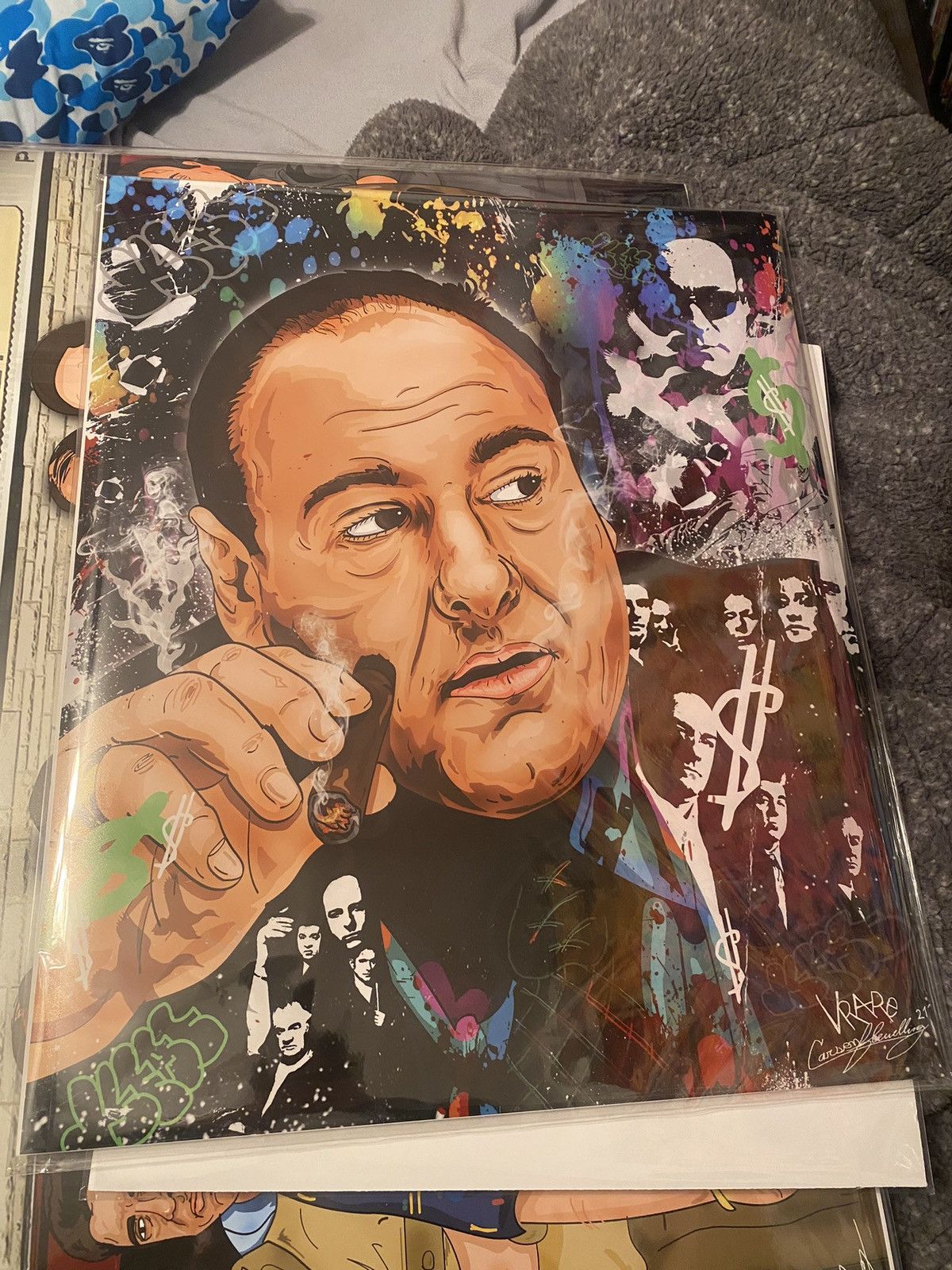 Sopranos - Tony soprano print poster custom, image size:1200x1600