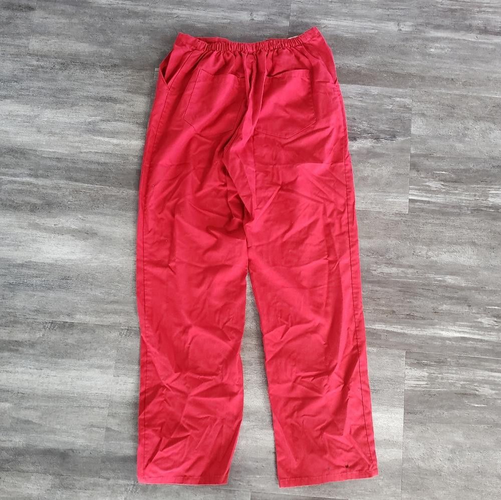 Designer Red Natural Uniforms Medical Scrub Set Size 26" / US 2 / IT 38 - 5 Thumbnail