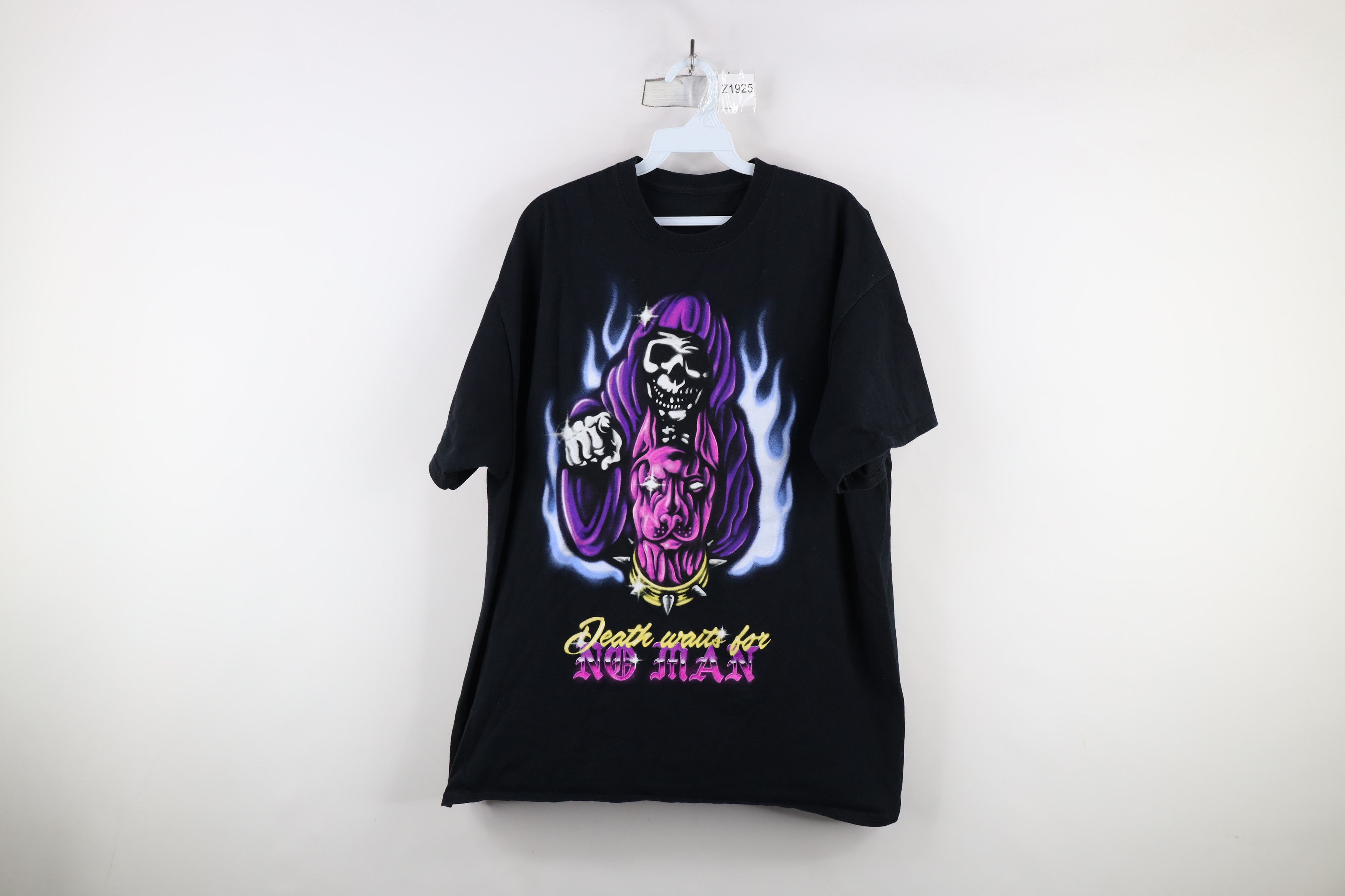 Vintage Vintage Y2K Streetwear No Man Grim Reaper Pitbull T-Shirt Size US XL / EU 56 / 4 - 1 Thumbnail