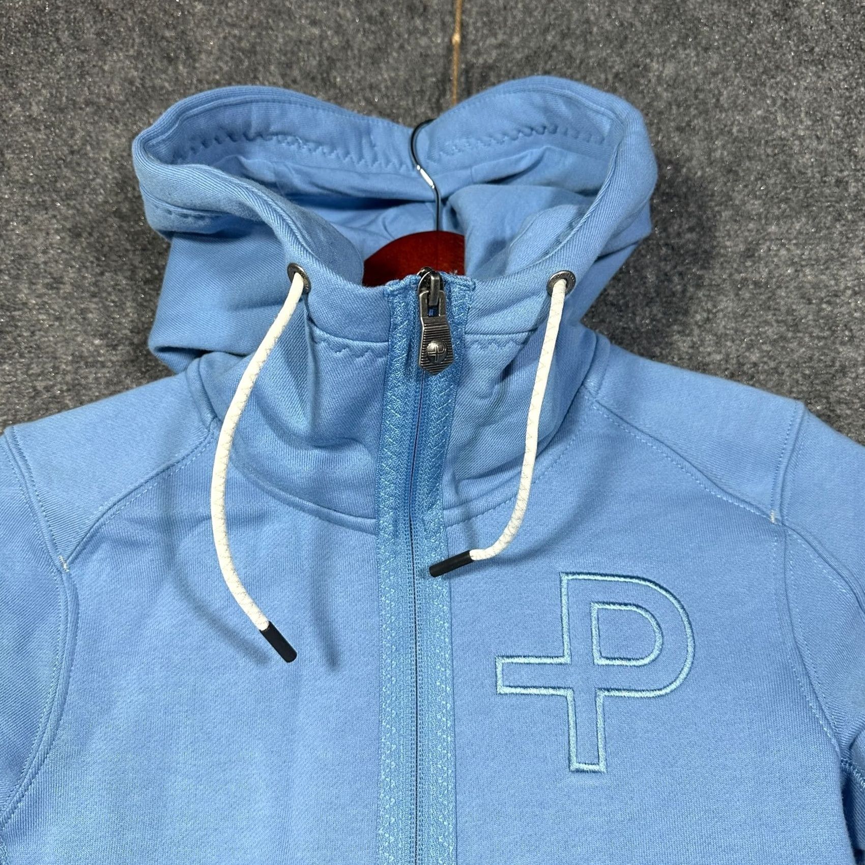 Pelle Pelle Pelle P Hoodie Womens XS Blue Knit Full Zip Pockets Logo Size XS / US 0-2 / IT 36-38 - 5 Thumbnail