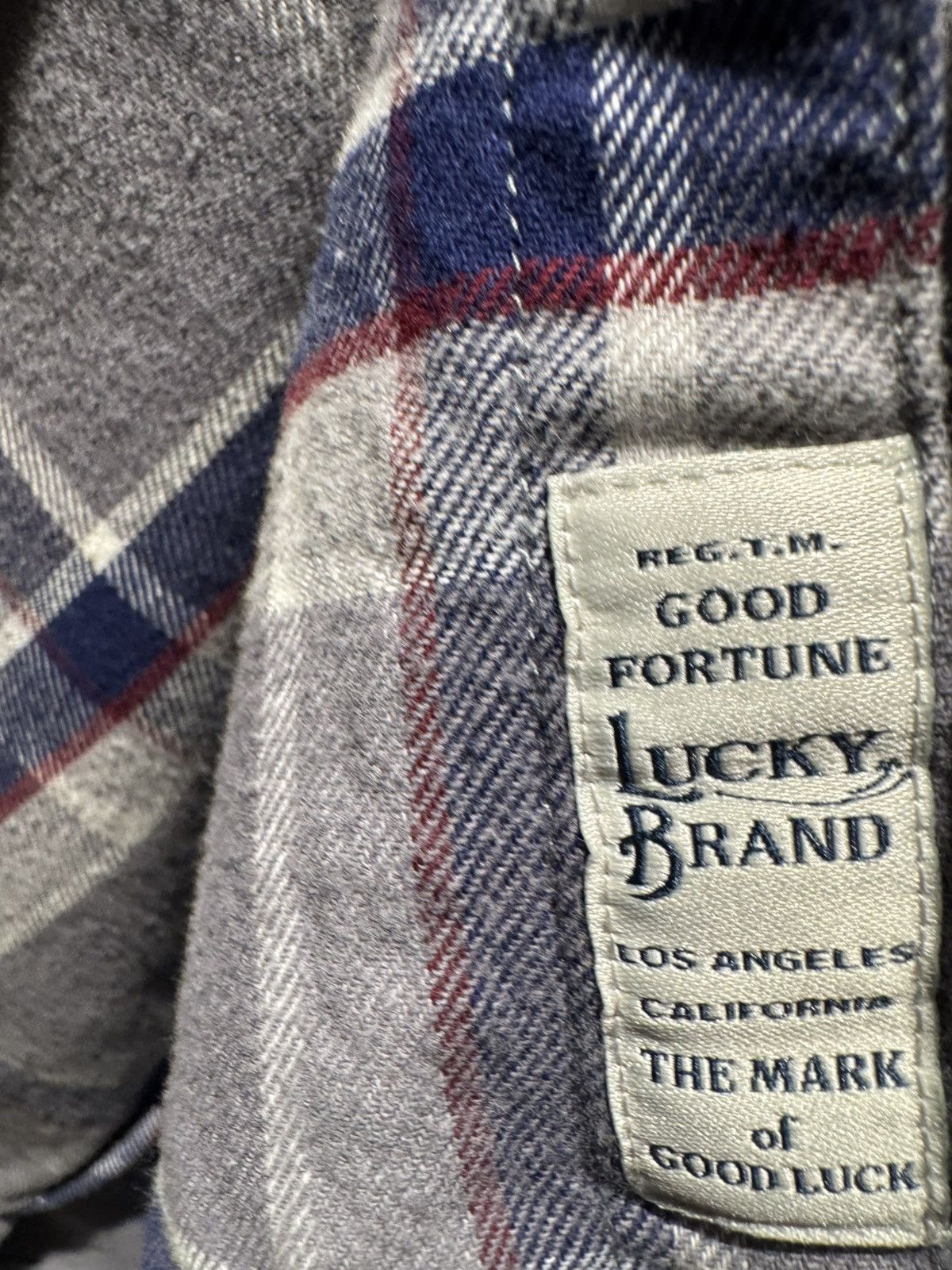 Lucky Brand Lucky Brand Grey Flannel Navy Red Stripes Large Size US L / EU 52-54 / 3 - 6 Thumbnail