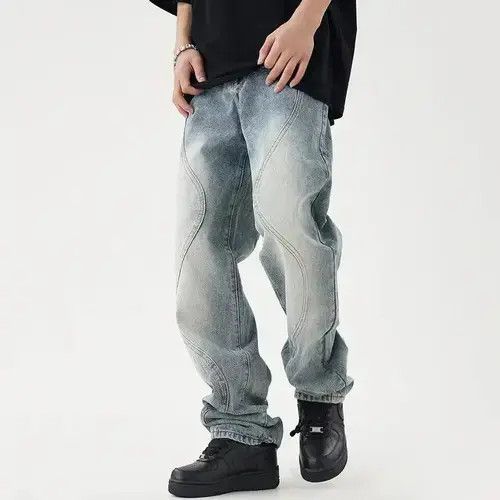 Japanese Brand Street 90’s hiphop washed skateboard hip-hop jeans Size US 34 / EU 50 - 4 Thumbnail