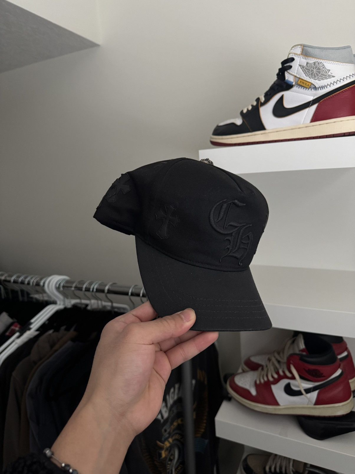 Chrome Hearts Chrome Hearts 5 panel baseball hat with flooded crosses Size ONE SIZE - 3 Thumbnail
