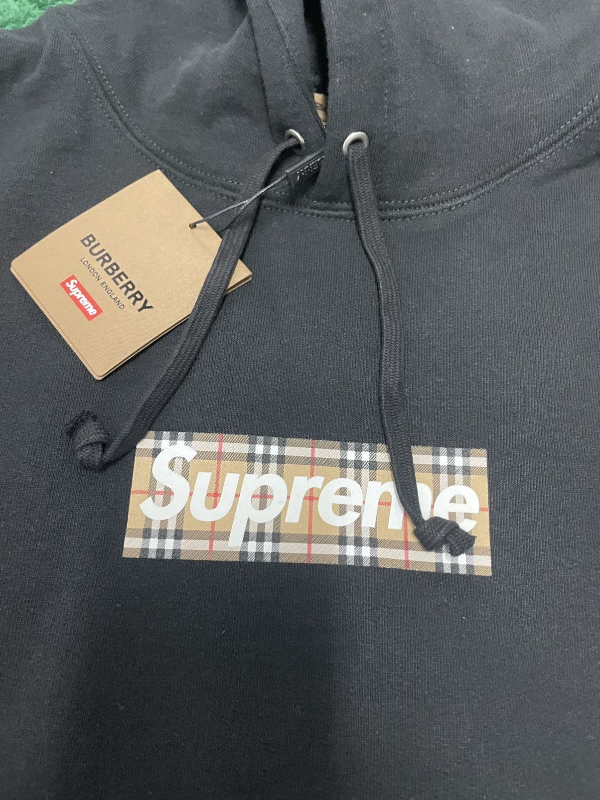 Burberry Supreme Box Logo Hoodie Large Supreme Burberry Box Logo Hoodie  Size Large Bogo, image size:1204x1606