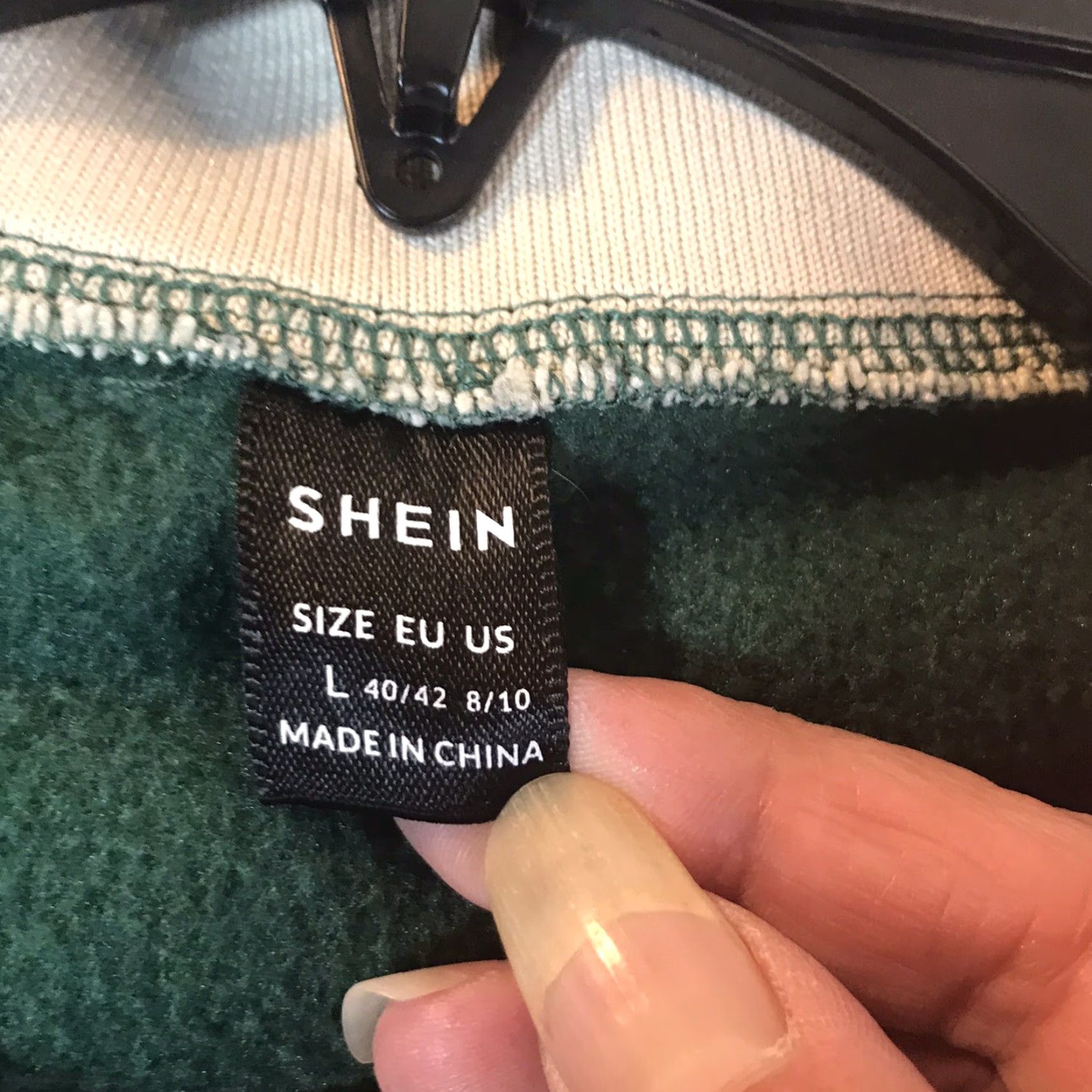 Shein Shein Green Collared Sweatshirt Women’s Size L Pullover Activewear Casual Heavyweight Classic Fit Size L / US 10 / IT 46 - 3 Thumbnail