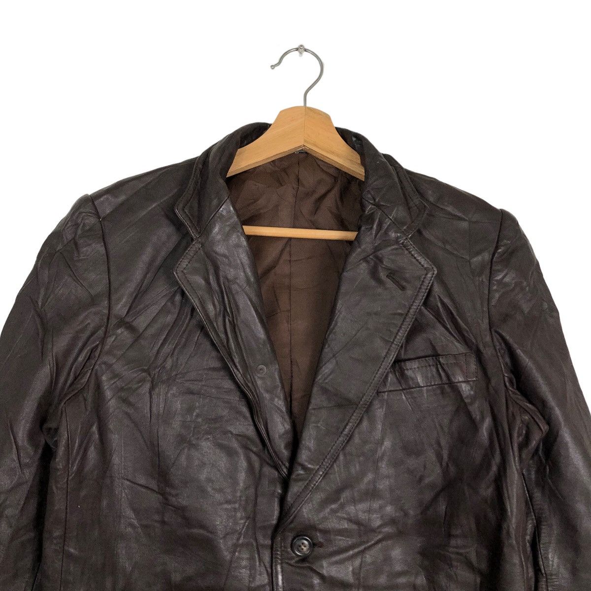 Genuine Leather 🔥90’s Double Breast Genuine Leather Jacket Rick Owens Size US L / EU 52-54 / 3 - 3 Thumbnail