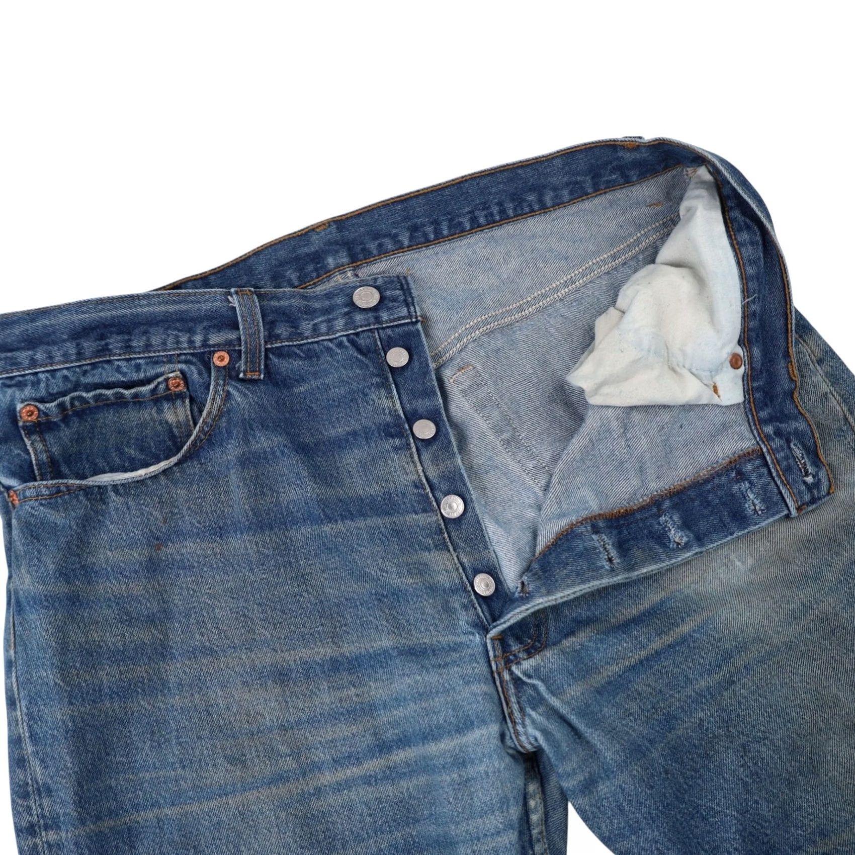 Levi's VINTAGE Levi's 501xx Denim Jeans Blue Mens 38x33 Regular Distressed USA Made Straight 90s? Size US 38 / EU 54 - 5 Thumbnail