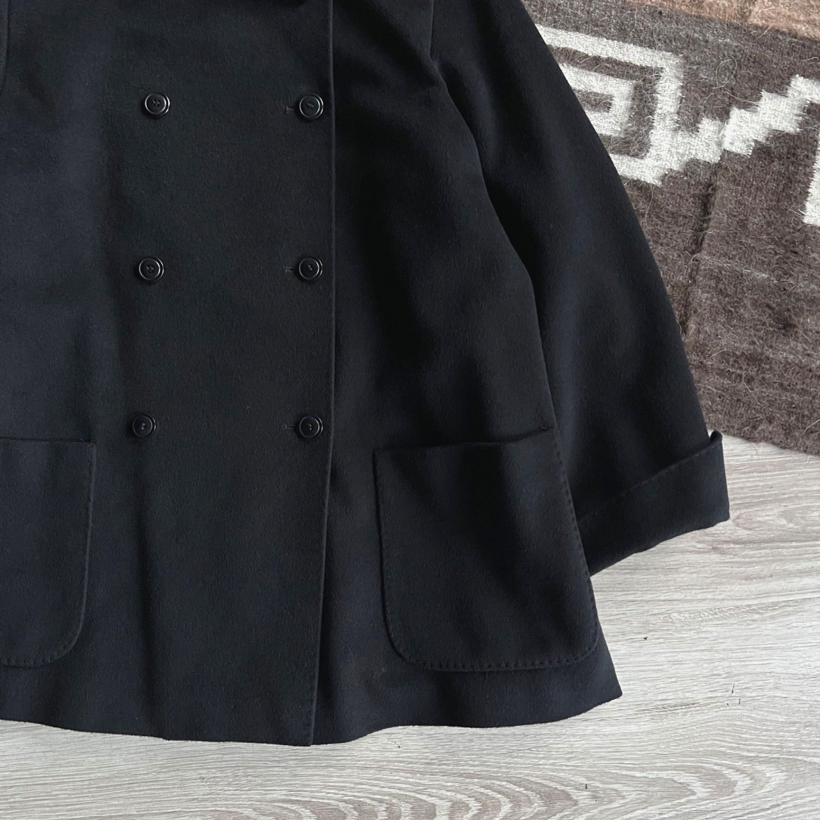 Max Mara Max Mara Peacoat Jacket Wool Angora Cashmere 9728AC Size L / US 10 / IT 46 - 9 Thumbnail