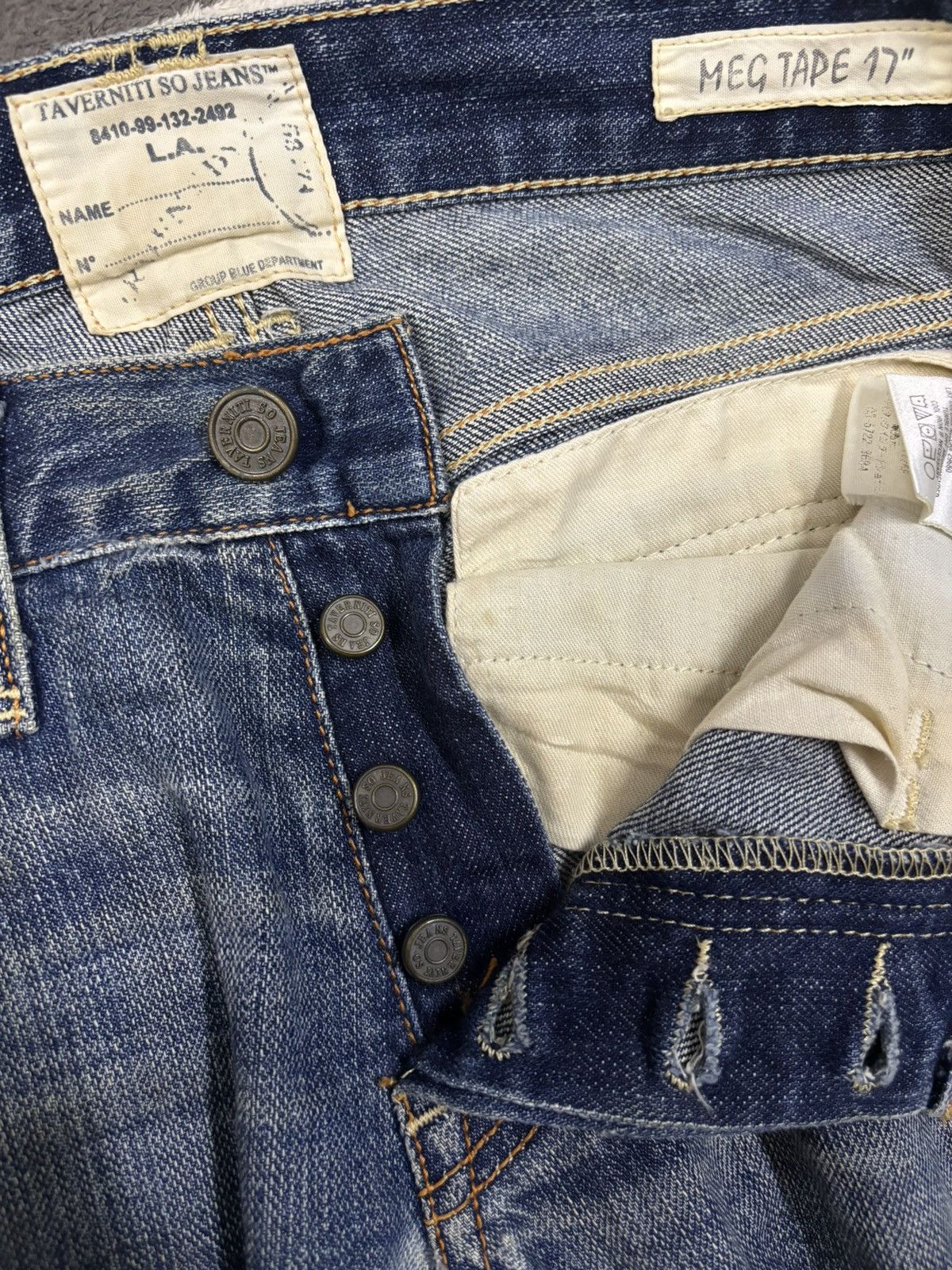 Ben Taverniti Unravel Project Taverniti So by Jimmy Taverniti Distressed Grunge Jeans Size US 31 - 19 Thumbnail
