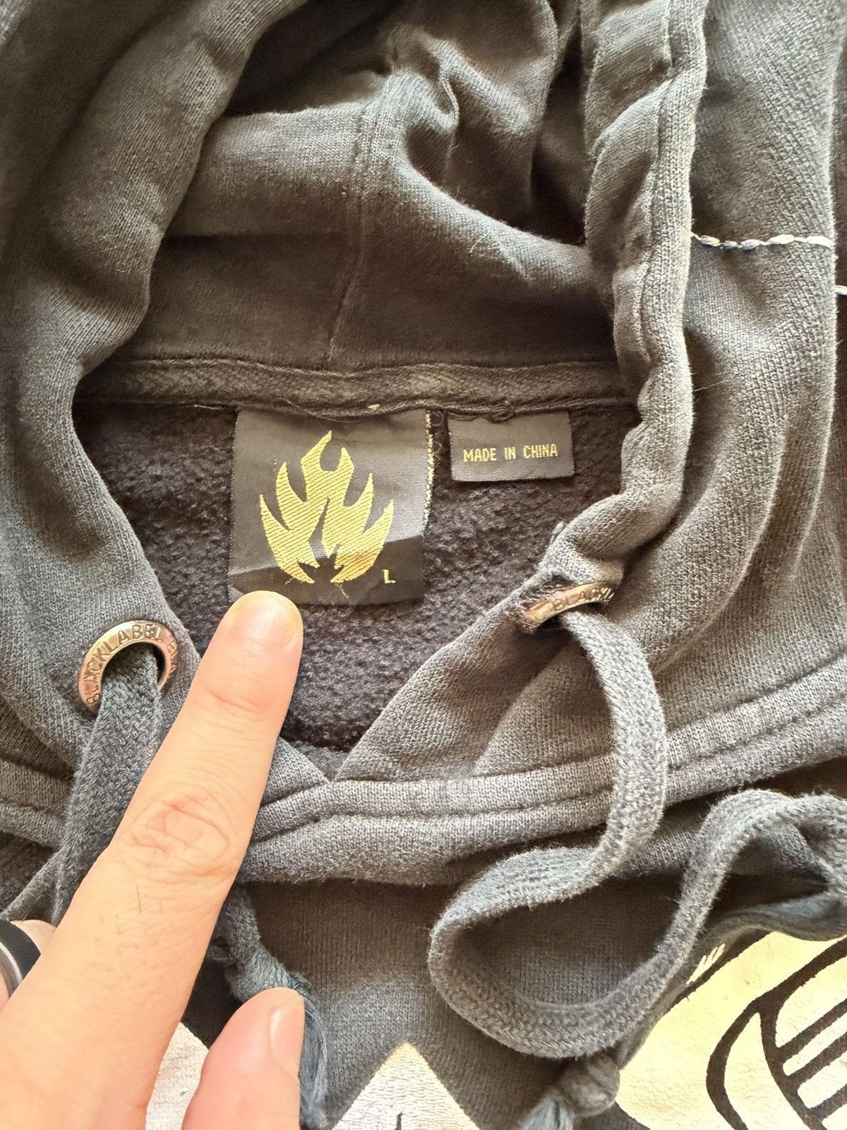 Black Label Y2K Black Label Hoodie With Insane Details Size US L / EU 52-54 / 3 - 10 Thumbnail