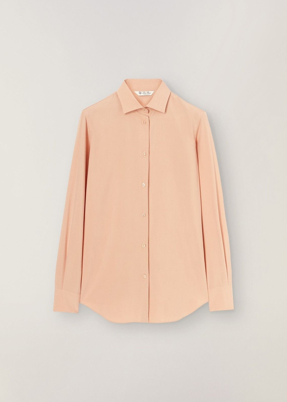 image of Loro Piana O1Loc1C0224 Iconic Silk Shirt In Pink, Women's (Size Medium)