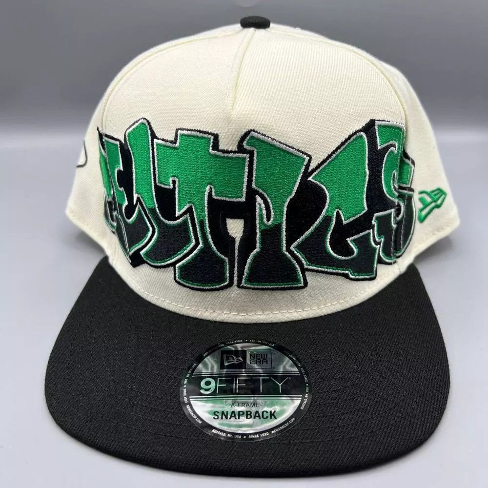 New Era × Vintage Boston Celtics Hat Men Graffiti Retro Snap Back A-Frame Size ONE SIZE - 1 Thumbnail