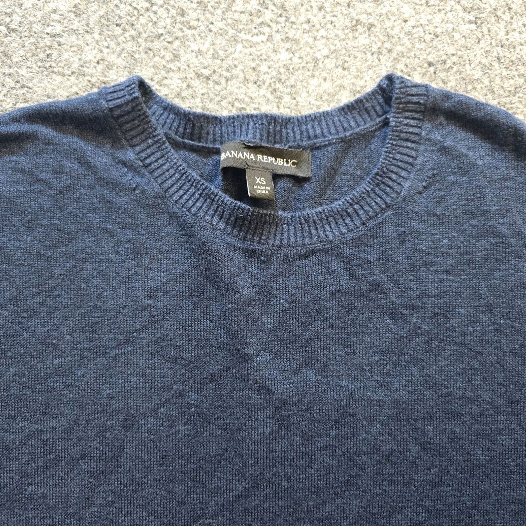 Banana Republic Banana Republic Sweater Women XS Blue Linen Blend Short Sleeve Pullover Knit Round Neck Casual Capsole (Capsule) Size XS / US 0-2 / IT 36-38 - 2 Thumbnail