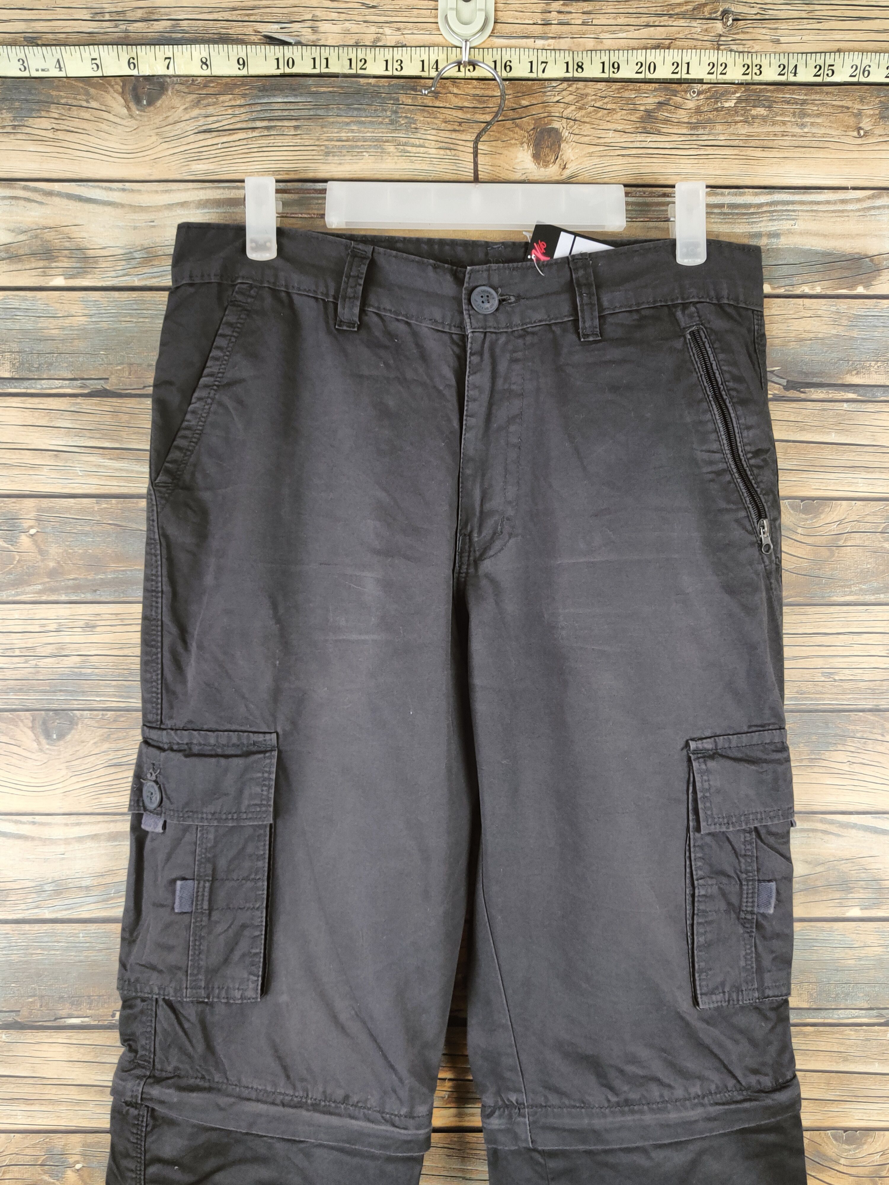 Japanese Brand DL No Brake Black Multipocket Cargo Pants #46-134 Size US 30 / EU 46 - 2 Thumbnail