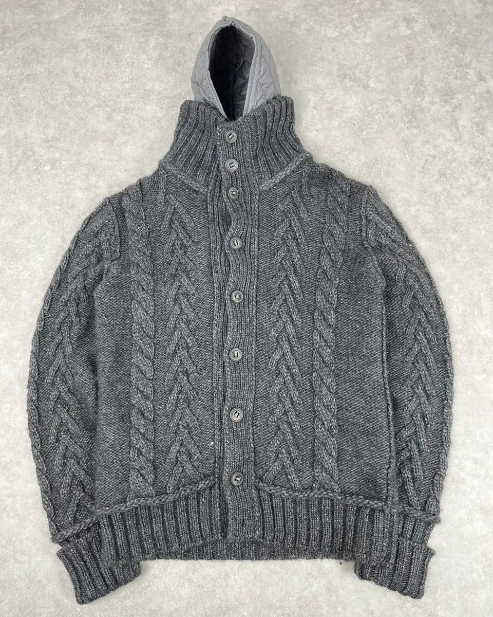 Dolce & Gabbana AW2010 Dolce & Gabbana Grey Wool Quilted Hood Cardigan Jacket Size US L / EU 52-54 / 3 - 4 Thumbnail