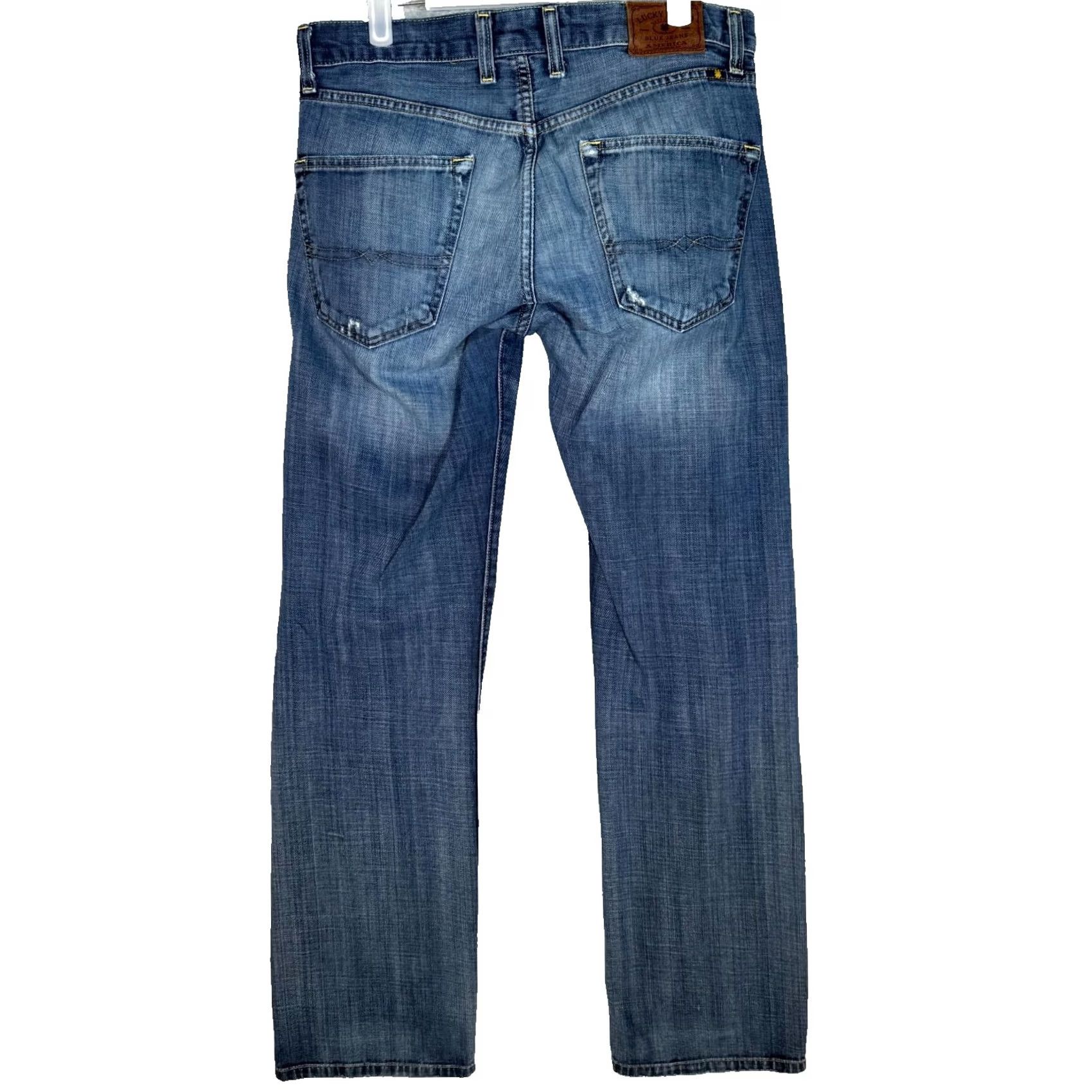 Lucky Brand Lucky Brand 221 Jeans Mens 38X32 Black Denim Stretch Mid-Rise Straight Leg Zip Size US 38 / EU 54 - 2 Thumbnail