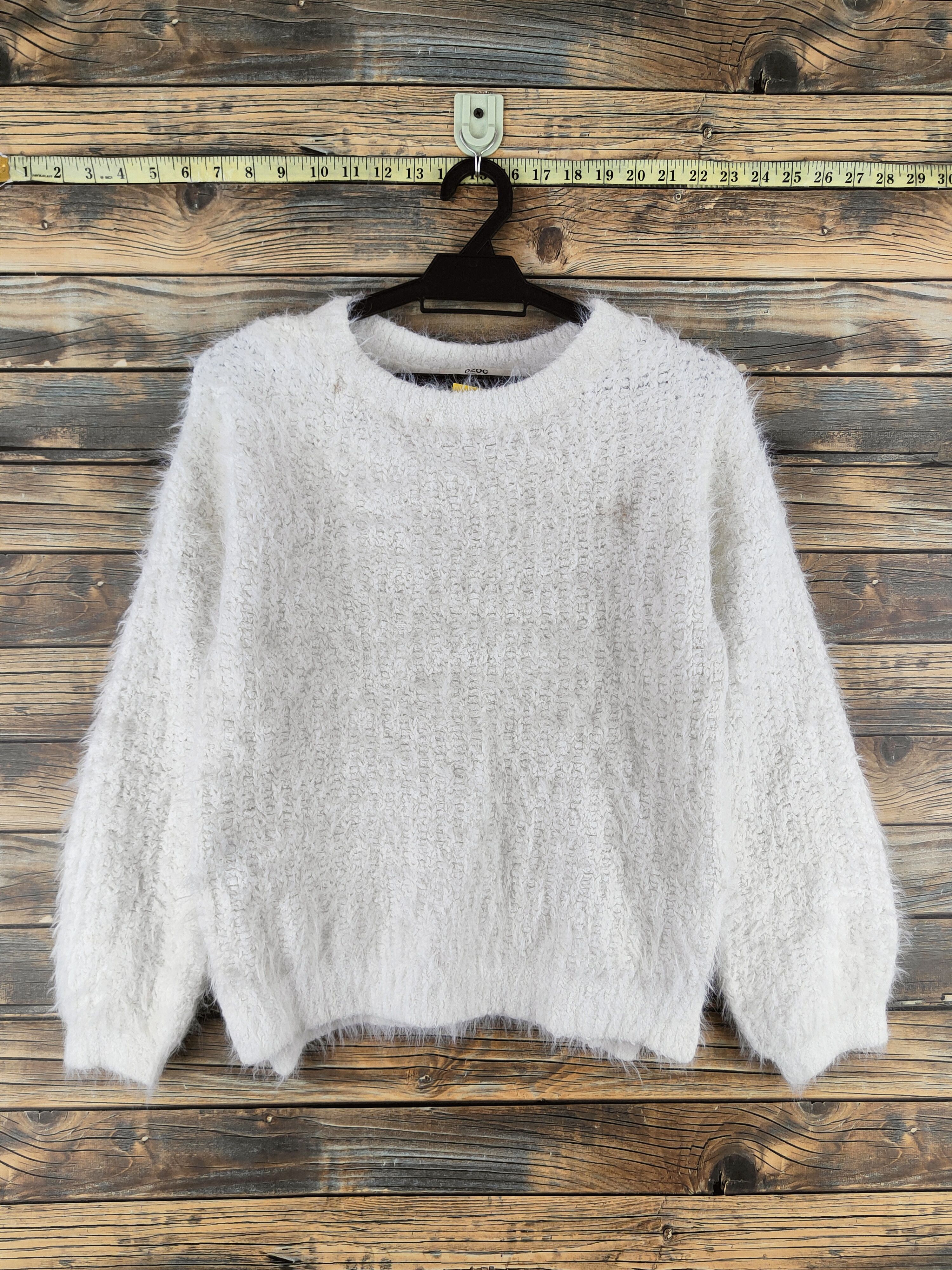 Japanese Brand DL Ozoc White Fur Mohair Knitwear #46-550 Size XS / US 0-2 / IT 36-38 - 1 Thumbnail