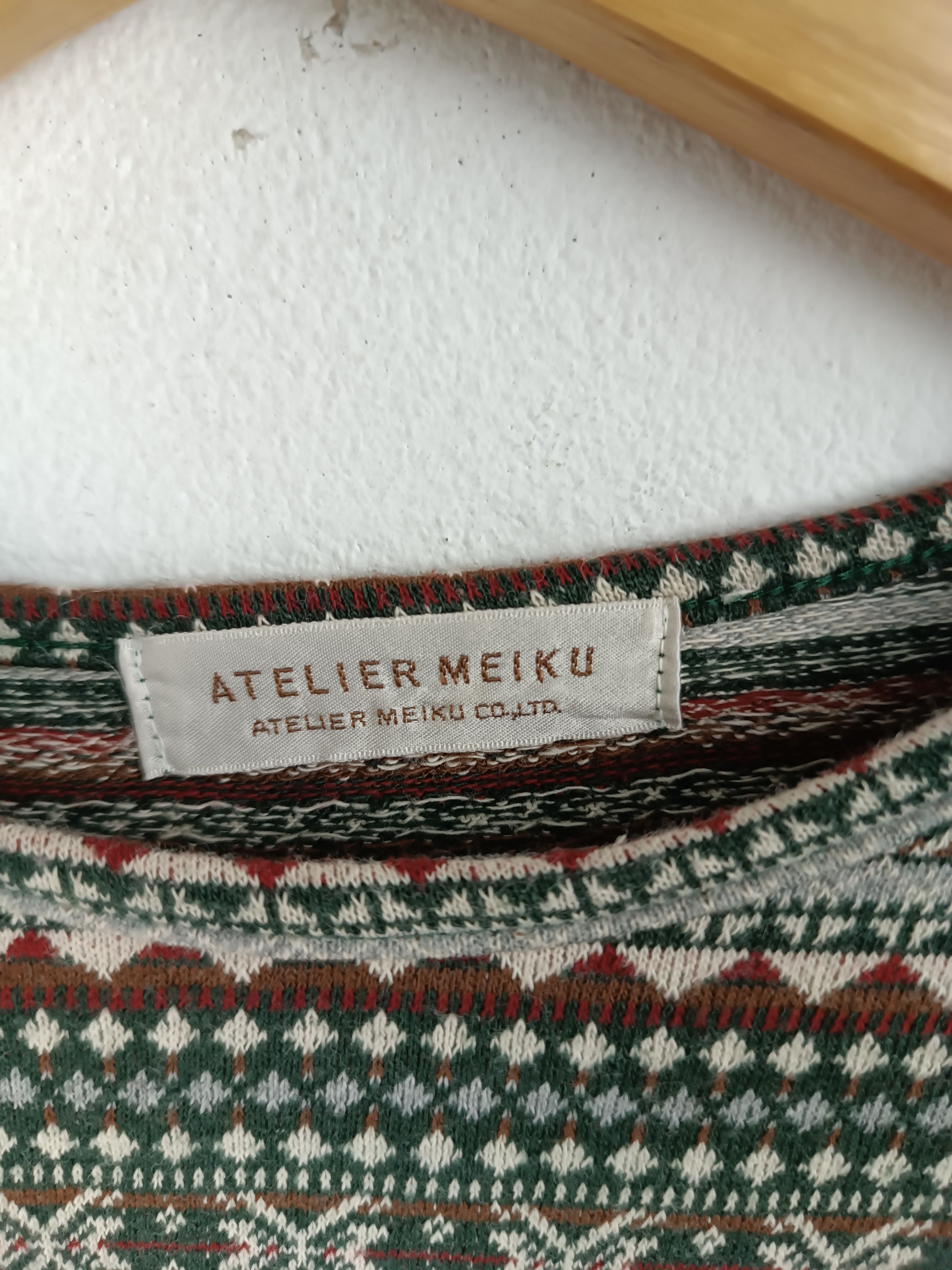 Japanese Brand VINTAGE ATELIER MEIKU TRIBAL RETRO KNITWEAR VERY RARE Size M / US 6-8 / IT 42-44 - 8 Thumbnail