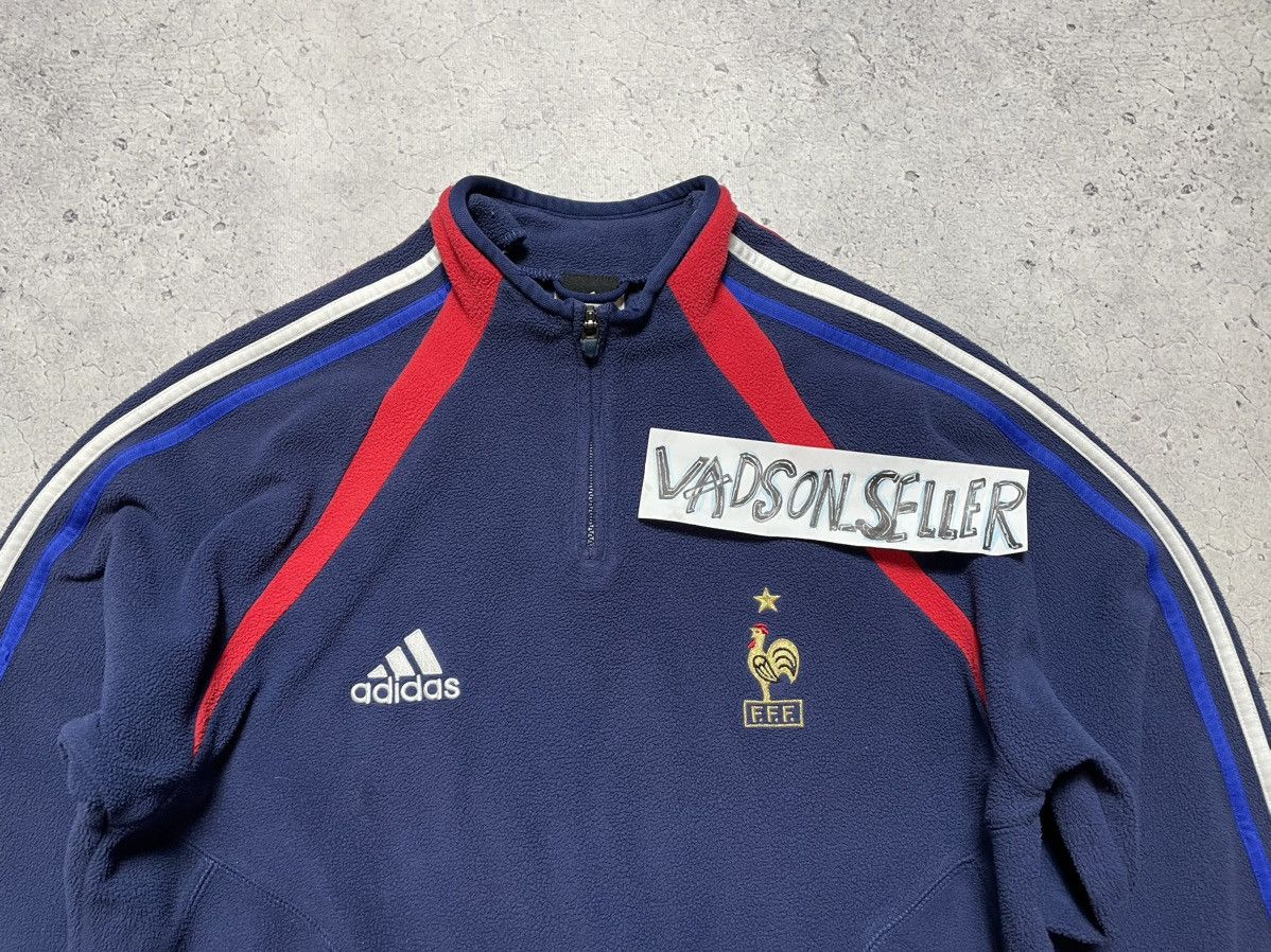 Adidas Vintage Fleece Sweatshirt 1/4 Adidas France National Team Size US M / EU 48-50 / 2 - 5 Thumbnail