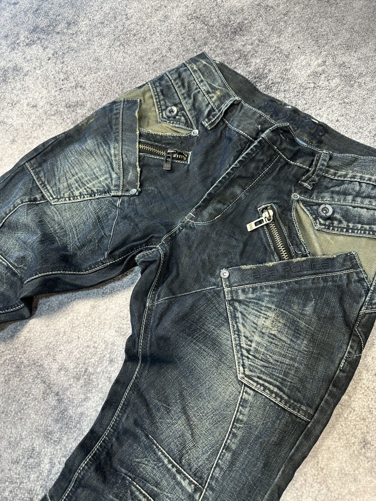 Japanese Brand Y2K Multipocket Denim Pants Streetwear Rare USA Casual VTg M Size US 32 / EU 48 - 2 Thumbnail