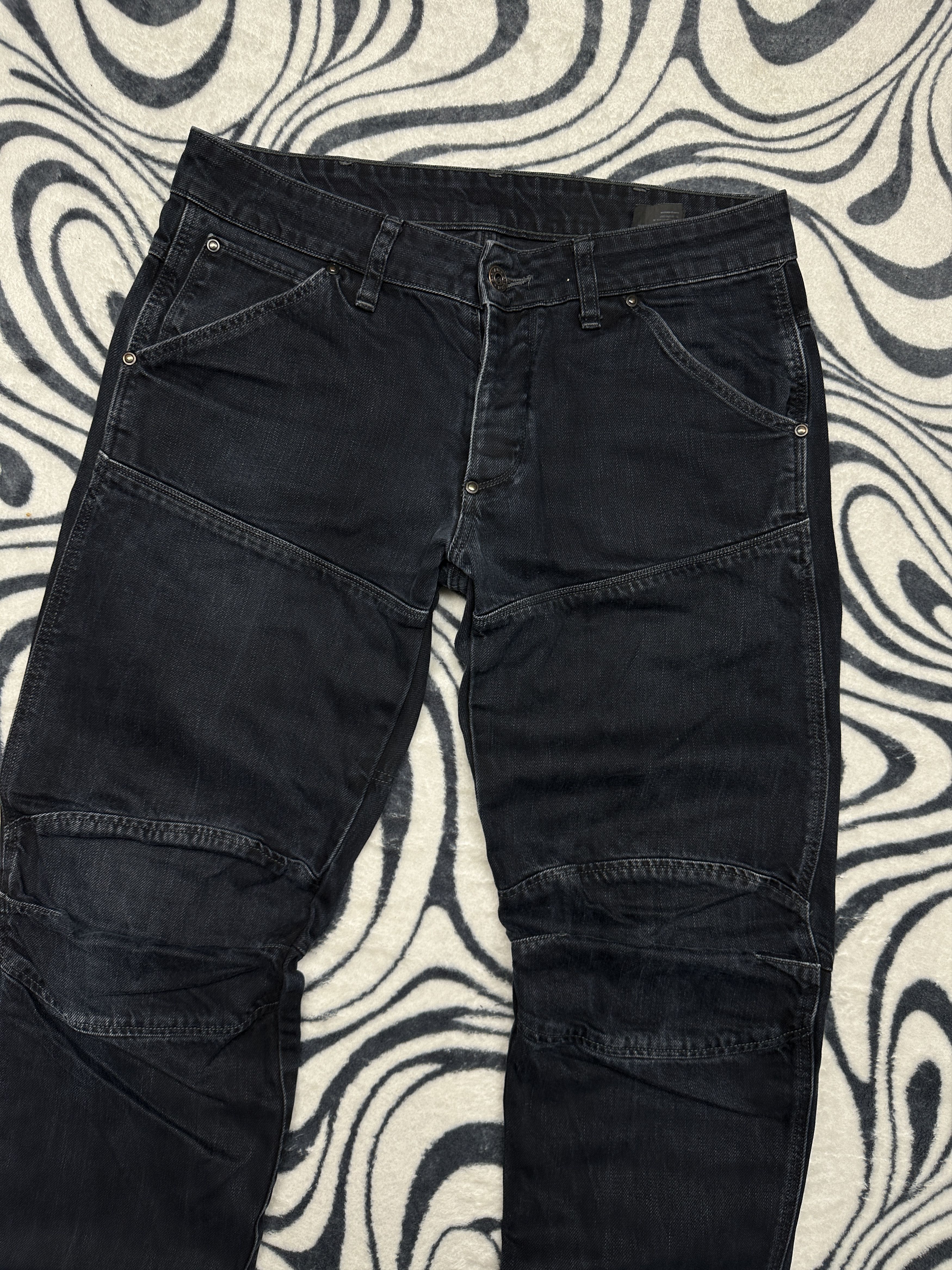 G-Star G Star Raw 3D Low Tapered Denim Pants Double Knee Jeans Size US 30 / EU 46 - 2 Thumbnail