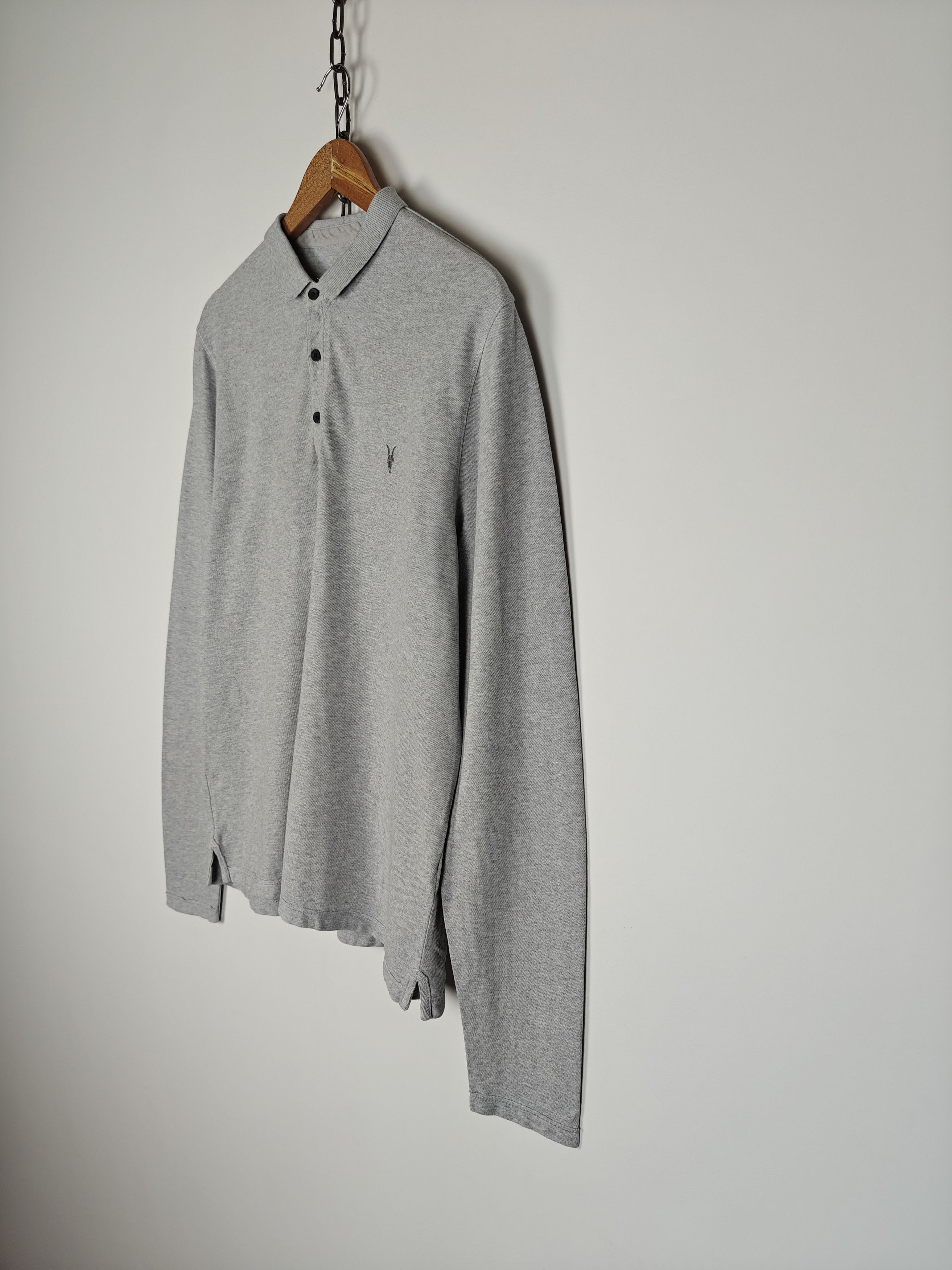Allsaints Allsaints Longsleeve Reform LS Polo Pullover Gray XL Size US XL / EU 56 / 4 - 5 Thumbnail
