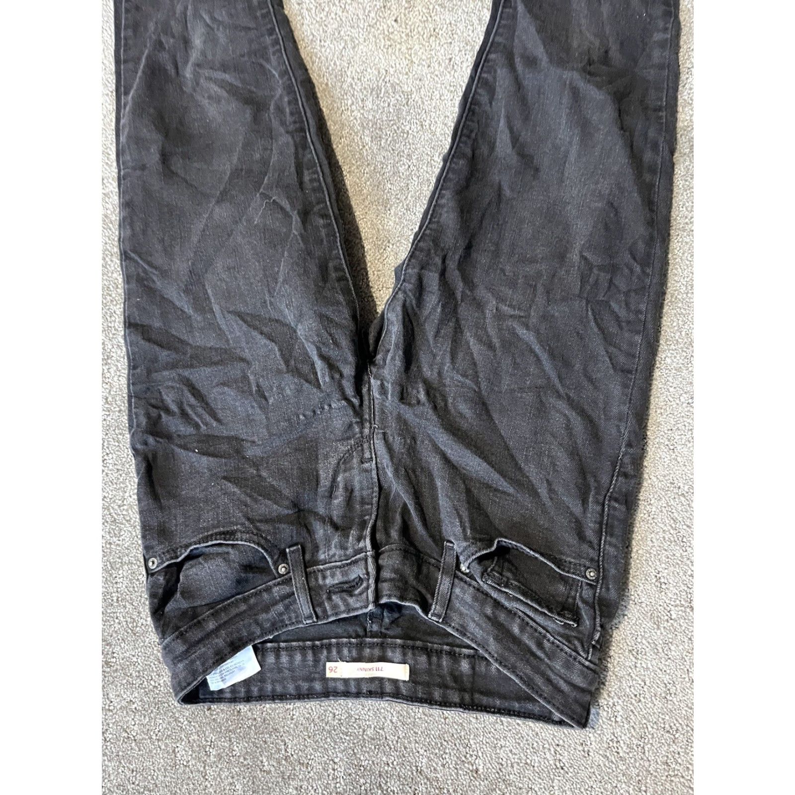 Levi's Levi's 711 Skinny Jeans Black Size 26 Womens Regular Inseam 30in 5-Pocket Denim Stretch Brand Levi's 711 Size 26" / US 2 / IT 38 - 4 Thumbnail