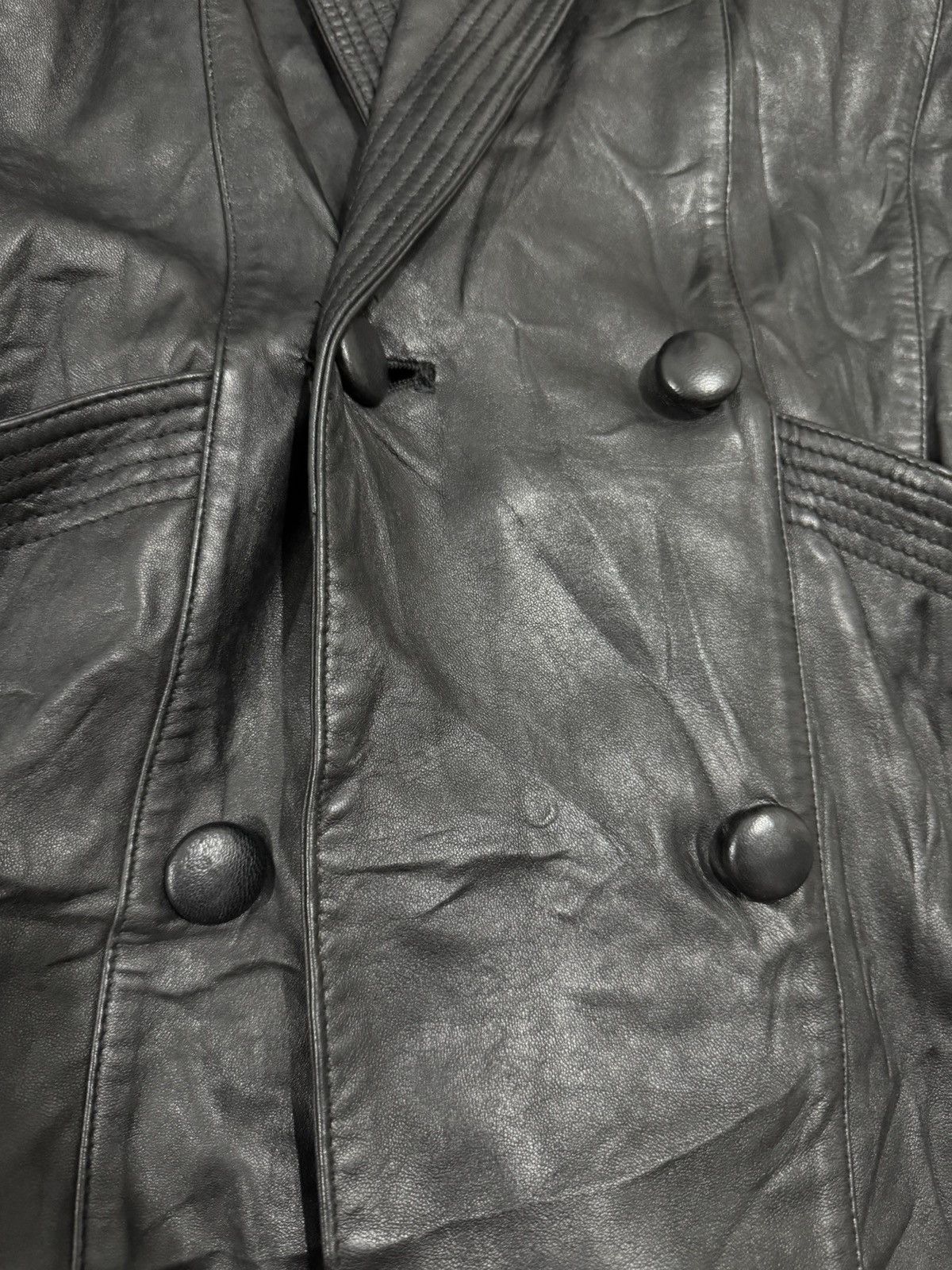 Japanese Brand × Vintage Vintage Harajuku Mother Long Leather Jacket Streetwear Size US M / EU 48-50 / 2 - 8 Thumbnail
