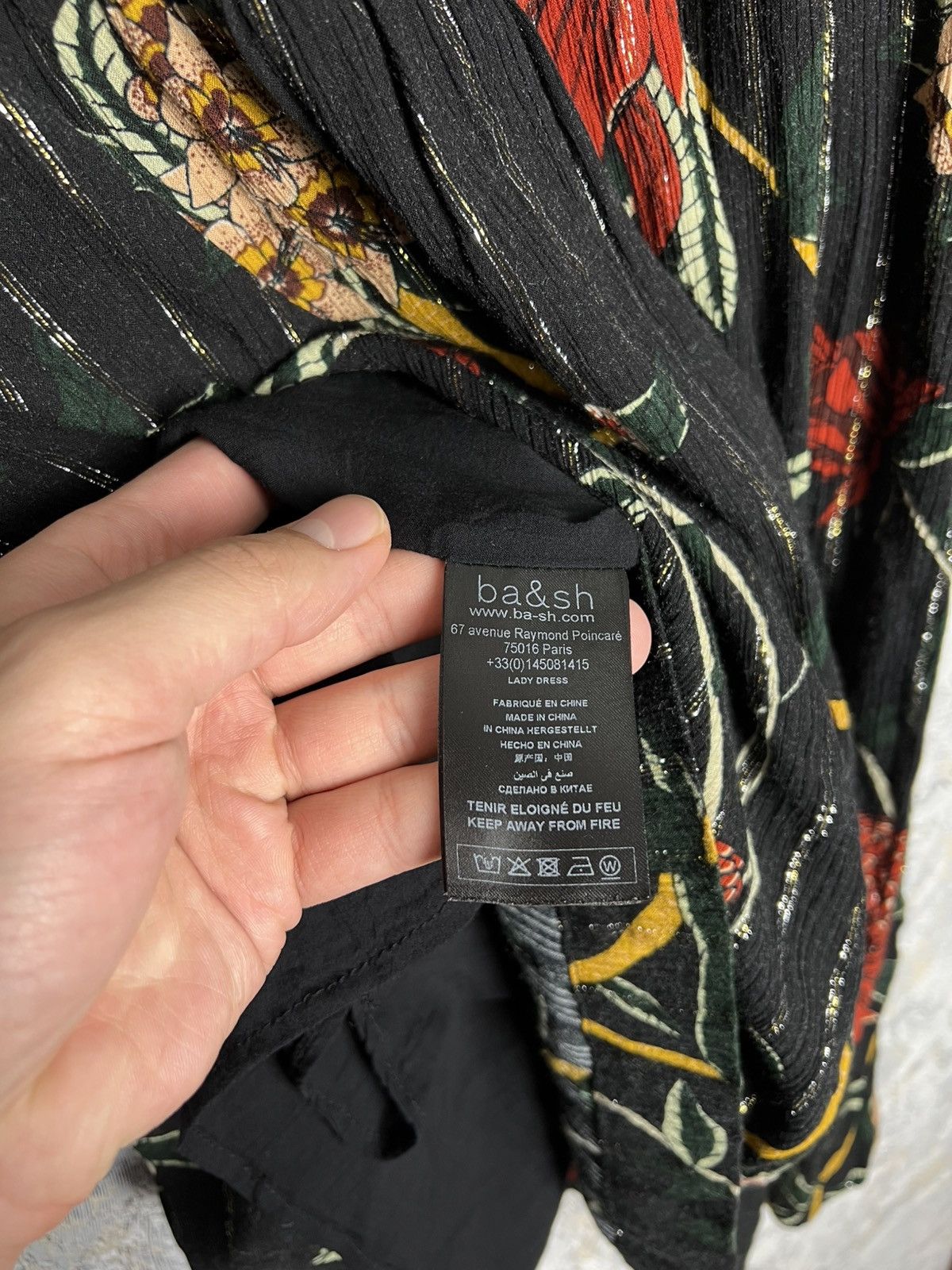Designer × ba&sh Ba&sh Dress Women Medium Floral Print Retro 3/4 Sleeve Size XS / US 0-2 / IT 36-38 - 7 Thumbnail