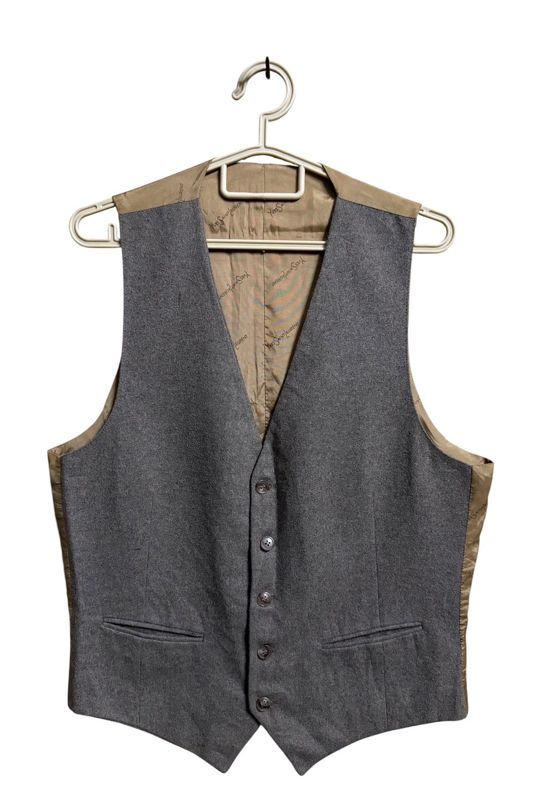 Yves Saint Laurent Yves Saint Laurent Vest Vintage Brown Men Size 34R - 1 Thumbnail